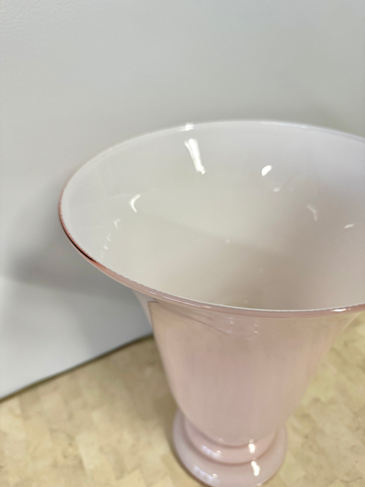 Vintage CVV Vianne French Pink Cased Glass Lamp