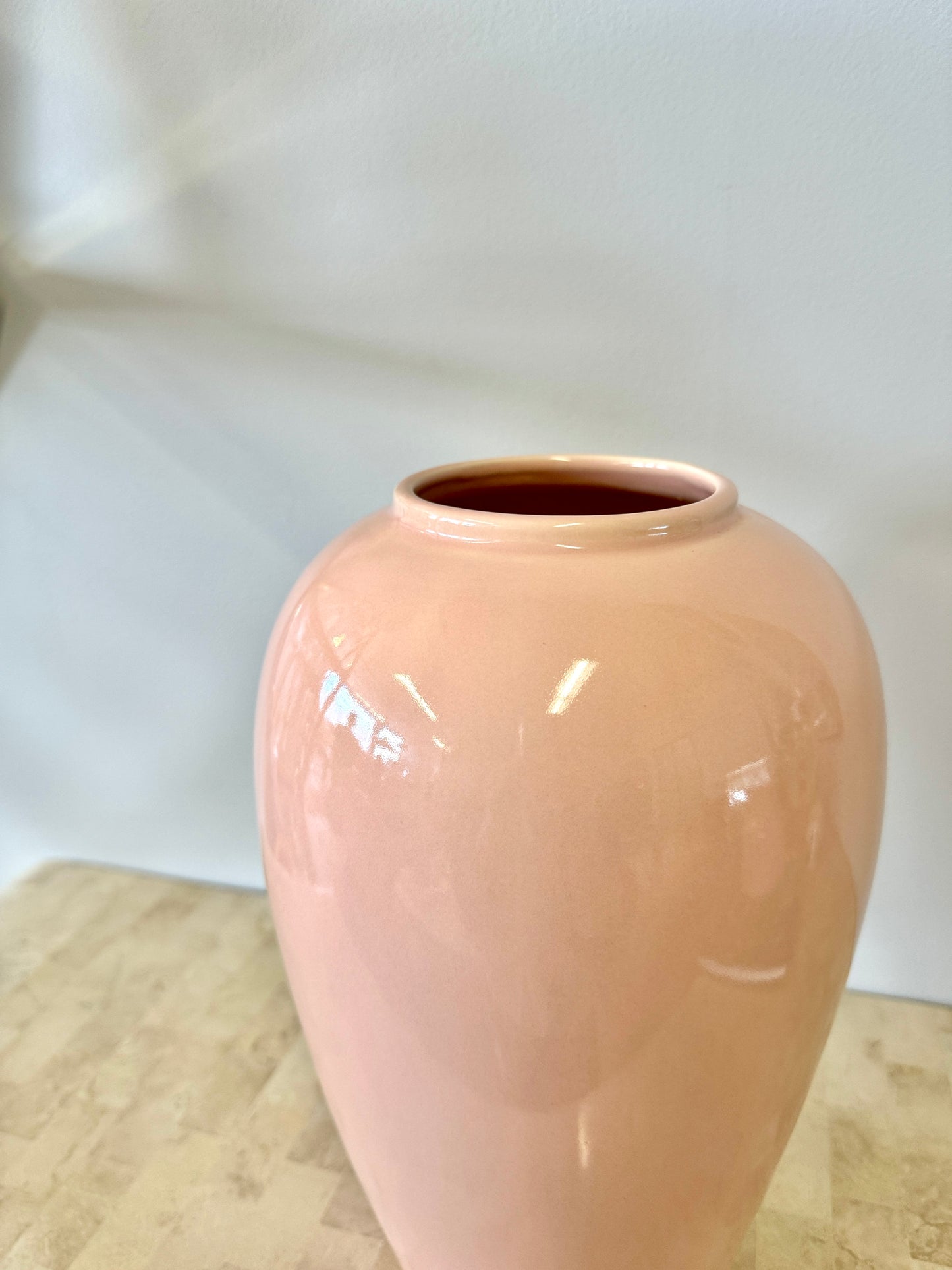 Vintage 1989 Pale Peach Haeger Vase