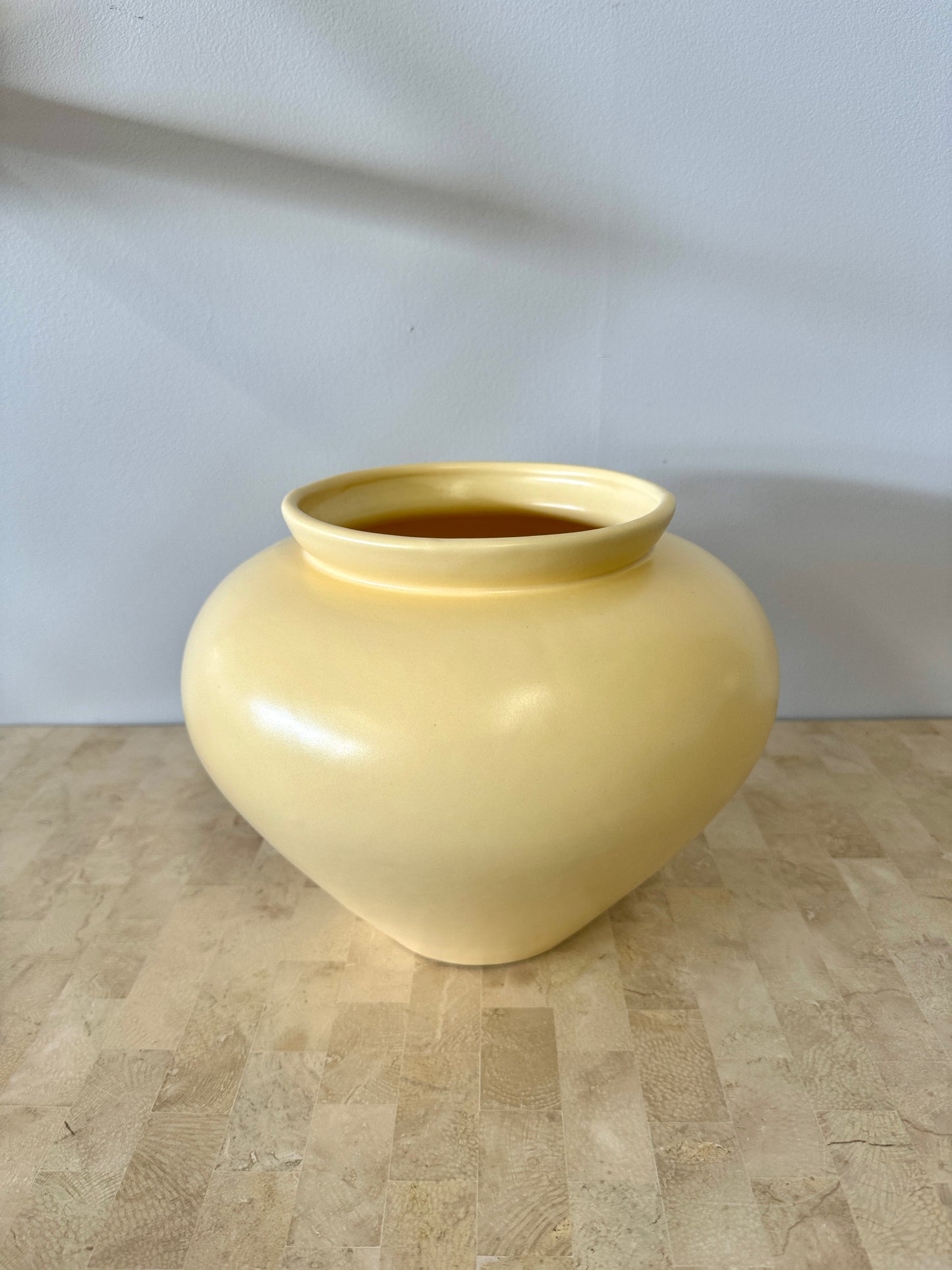 Vintage 1990s Butter Yellow Haeger Ceramic Vase