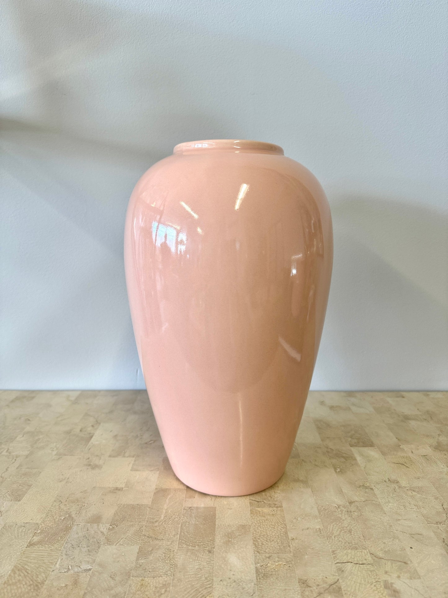 Vintage 1989 Pale Peach Haeger Vase