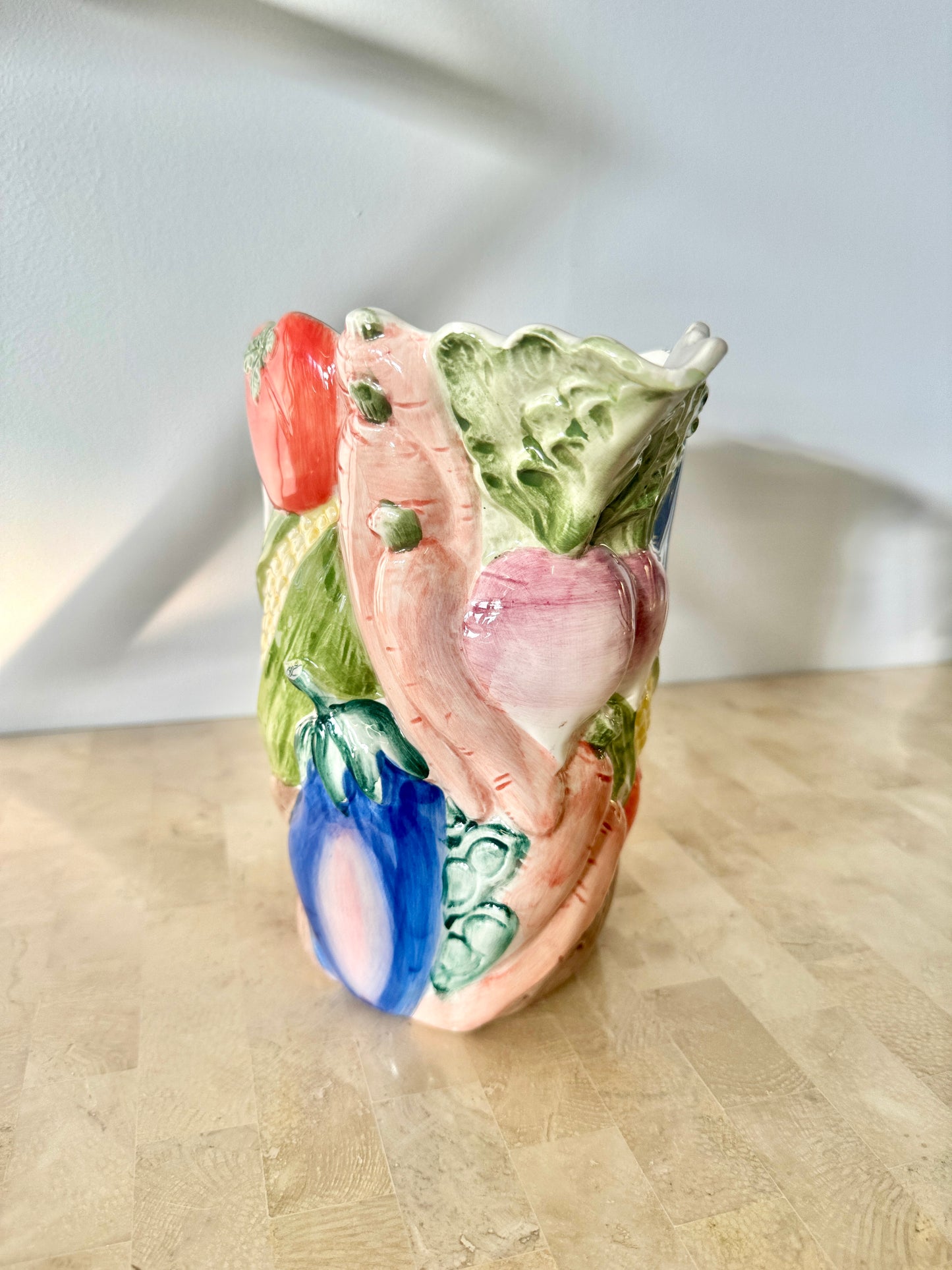 Vintage 1986 Fitz & Floyd Vegetable Garden Pitcher