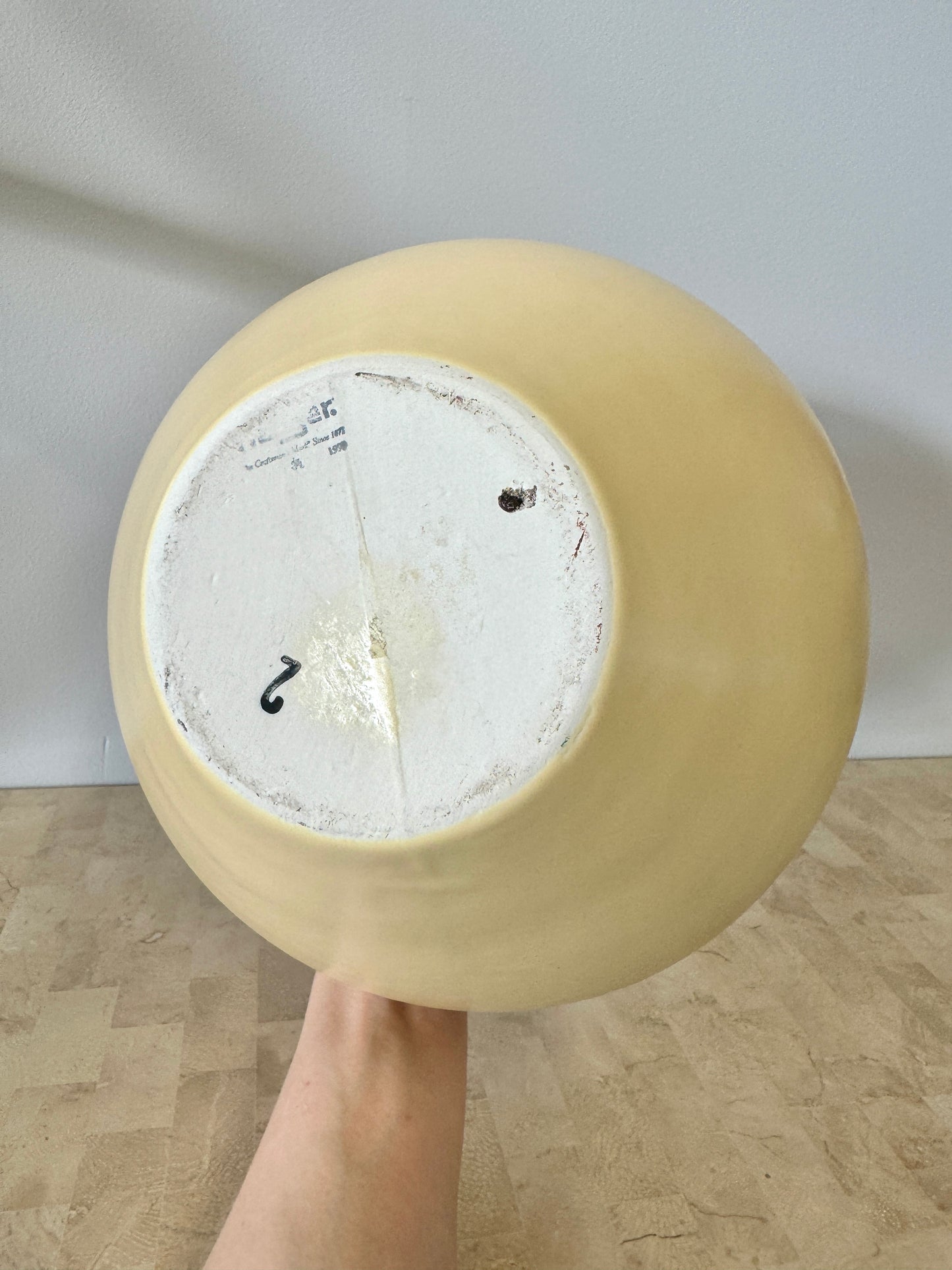 Vintage 1990s Butter Yellow Haeger Ceramic Vase