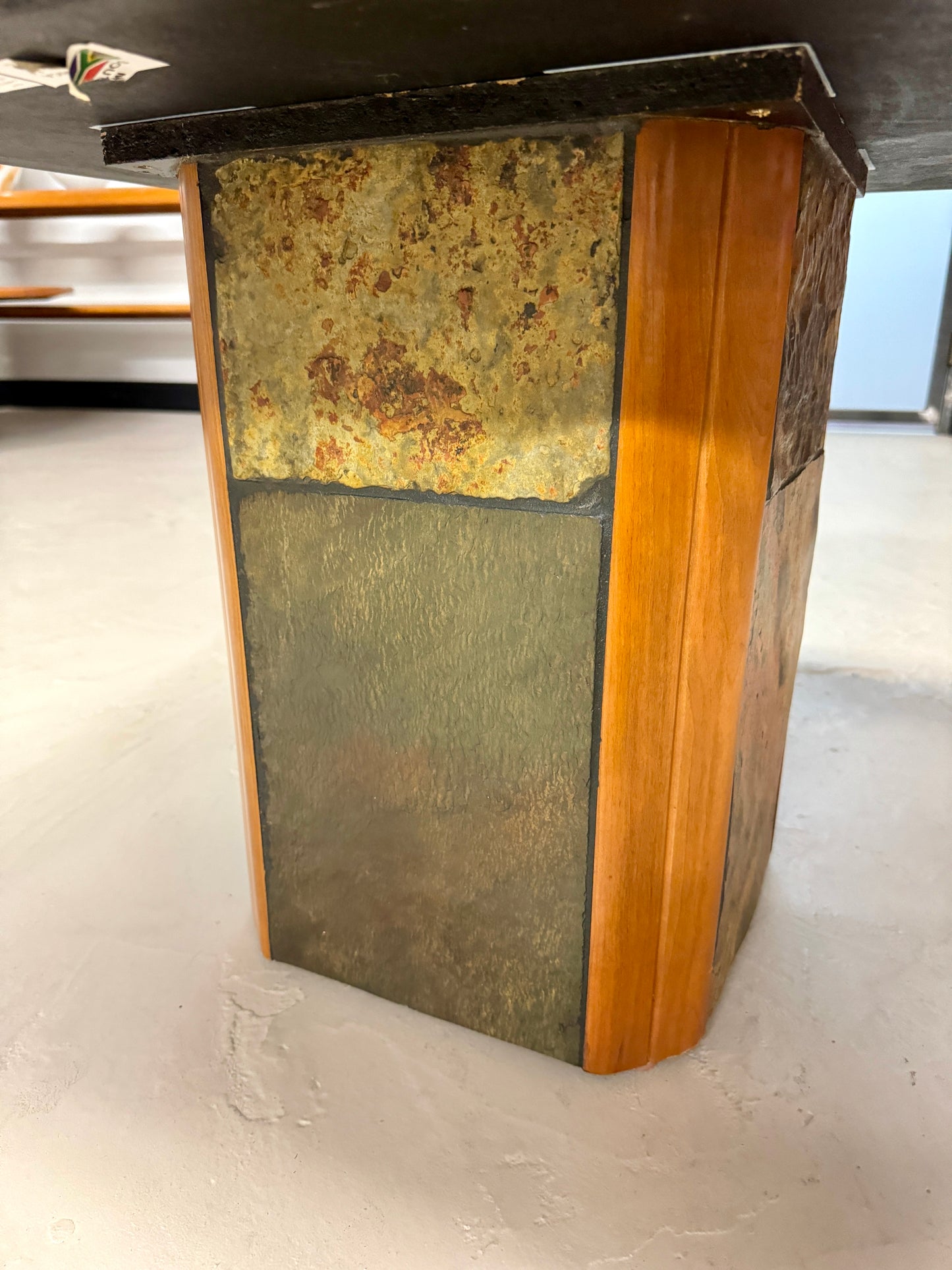 Vintage Paul Kingma Style Mosaic Slate End Table