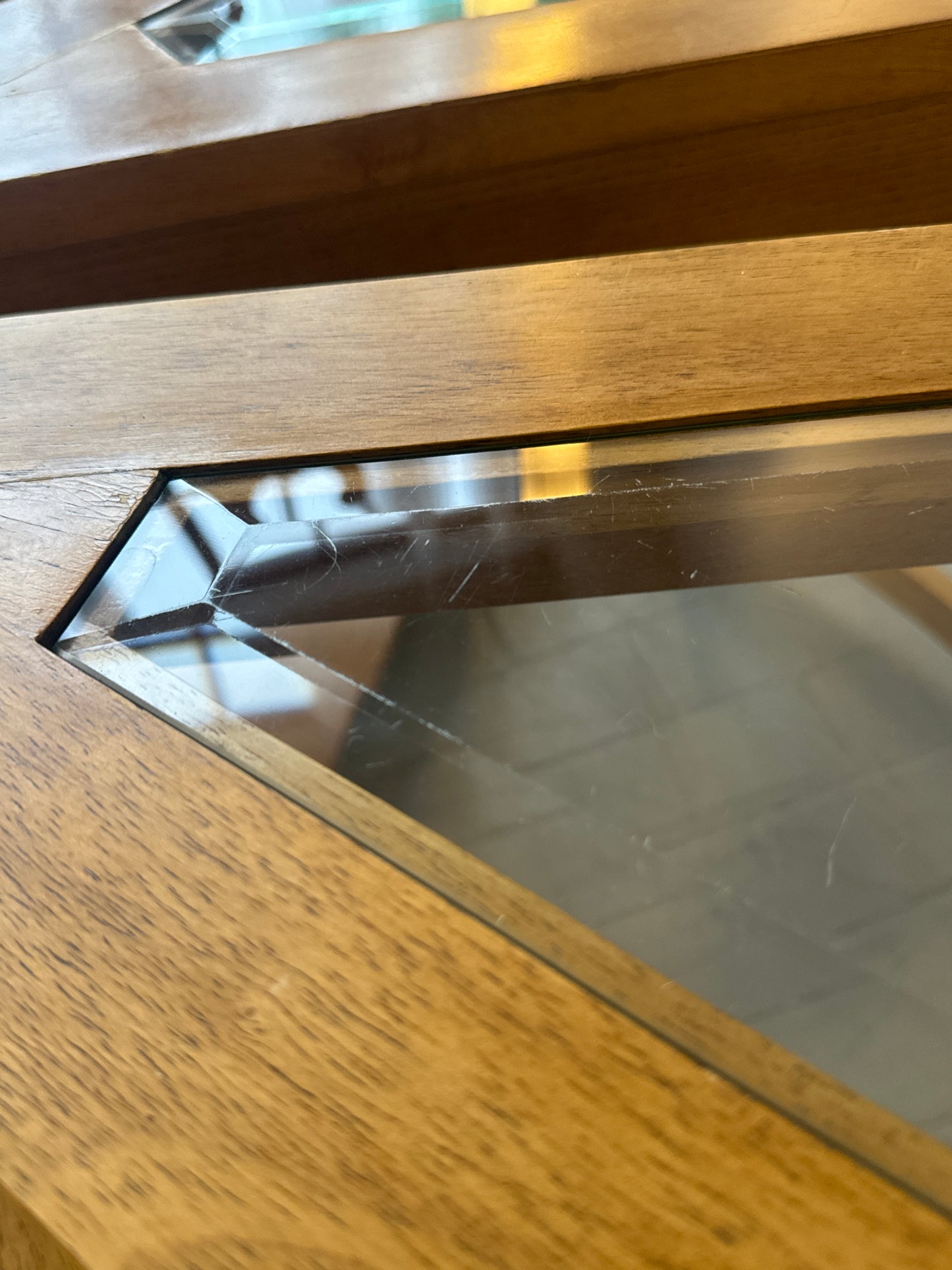 Vintage Triangular Tri-Level Swiveling End Tables