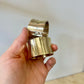 Vintage Pair Fluted Brass Napkin Rings