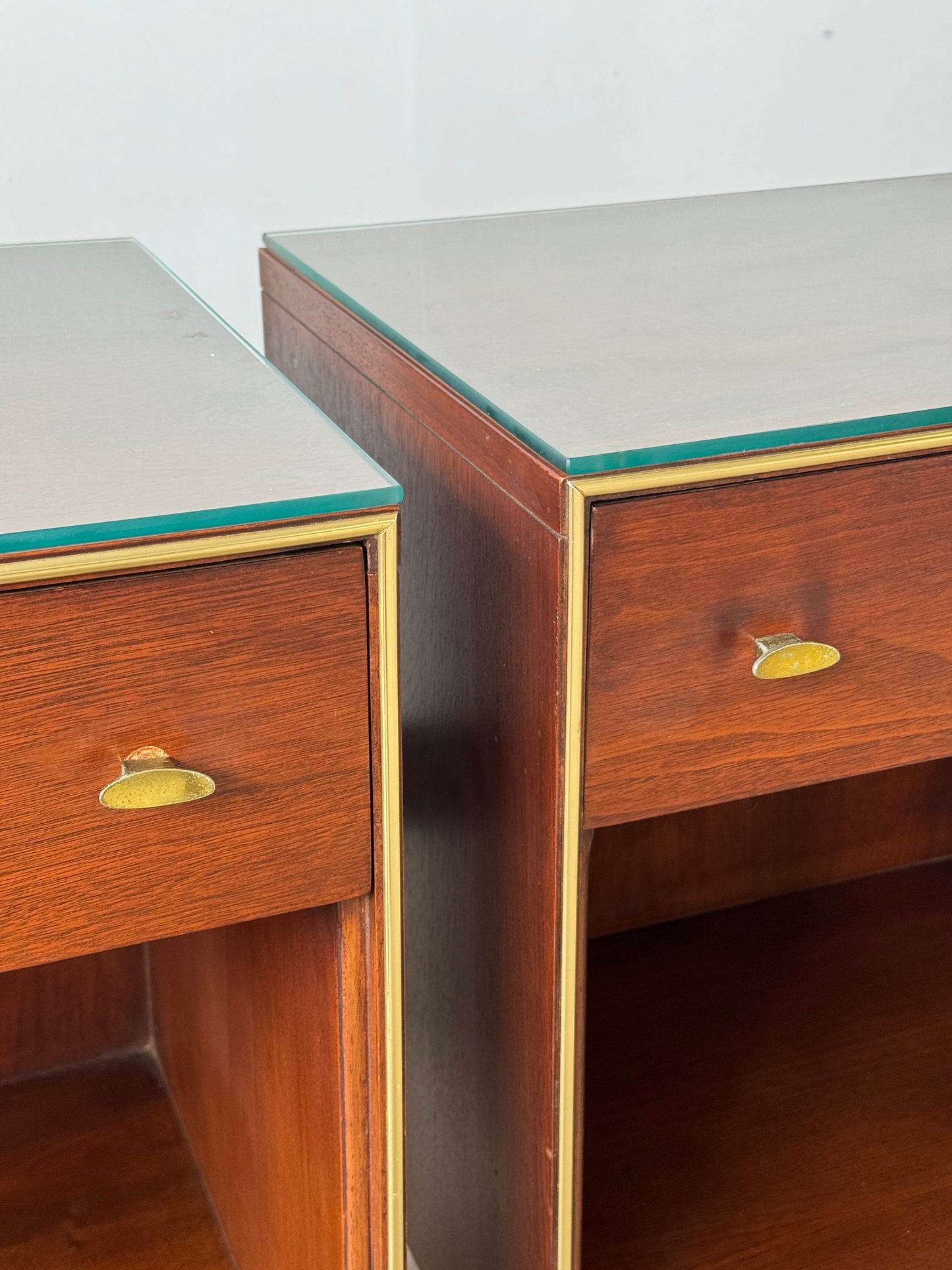 Pair MCM RWay Walnut Nightstands