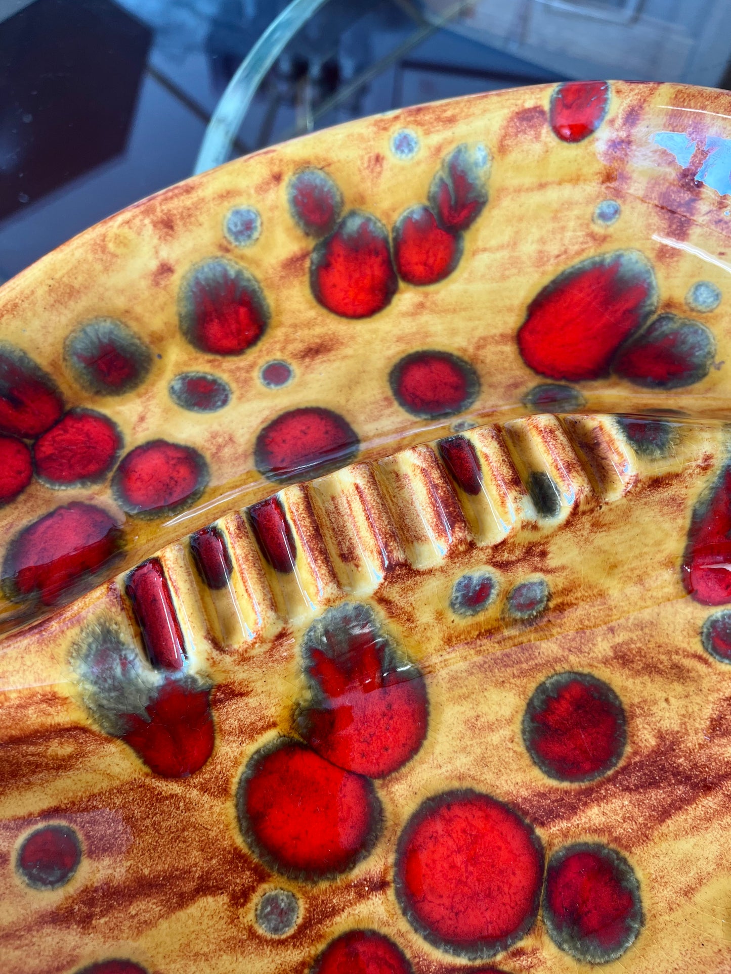 Mid-century Biomorphic Oversized Ceramic Ashtray