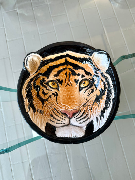 Vintage Italian Ceramic Tiger Bowl