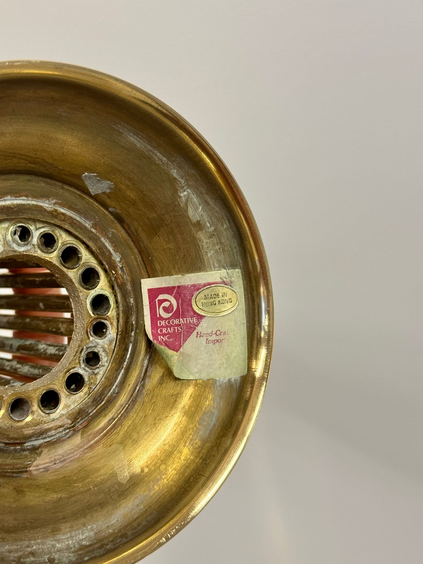 Vintage Brass Pedestal Pillar Candle Holder Trio