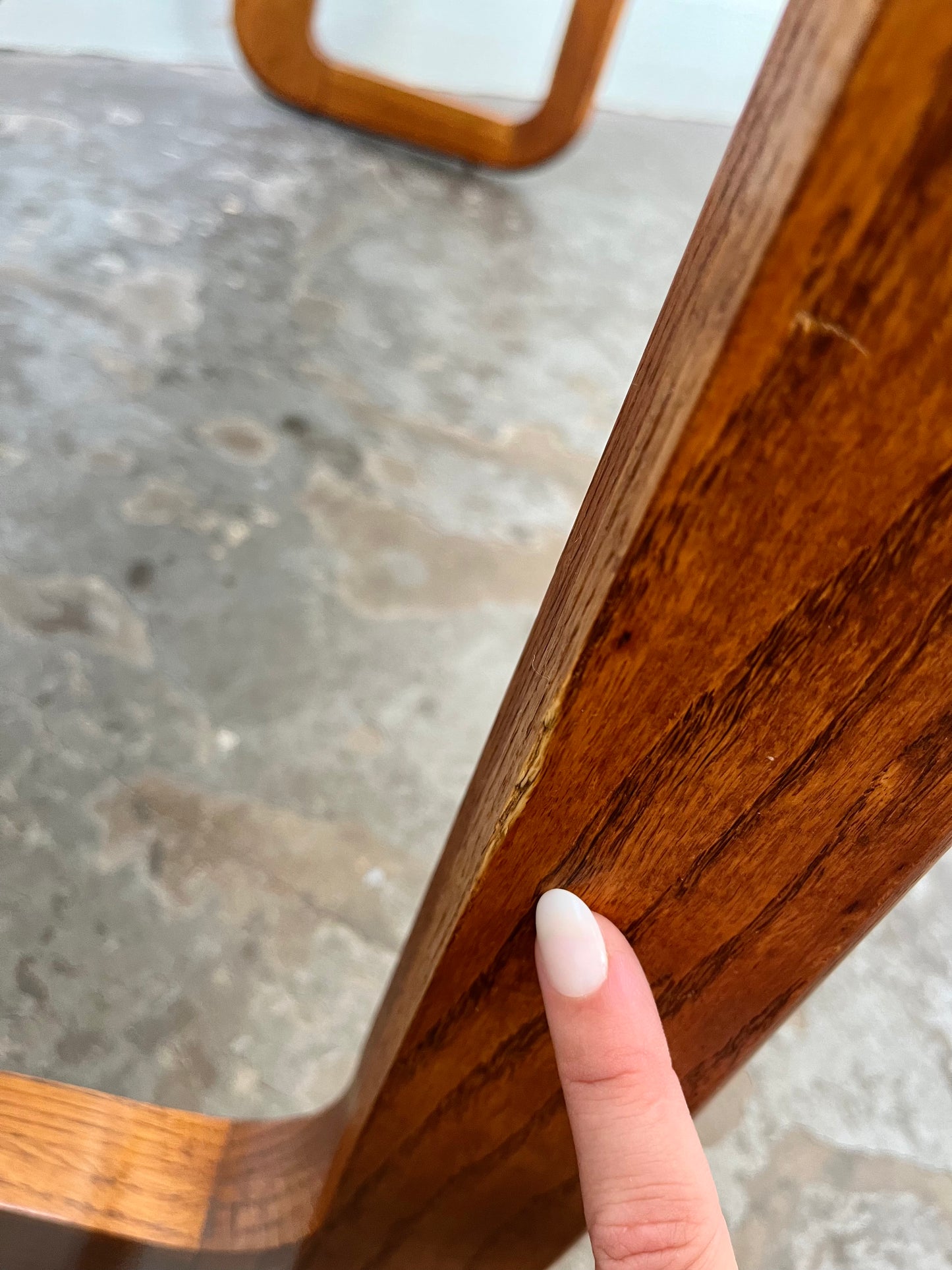 Postmodern Lou Hodges Style Oak and Smoked Glass Console Table