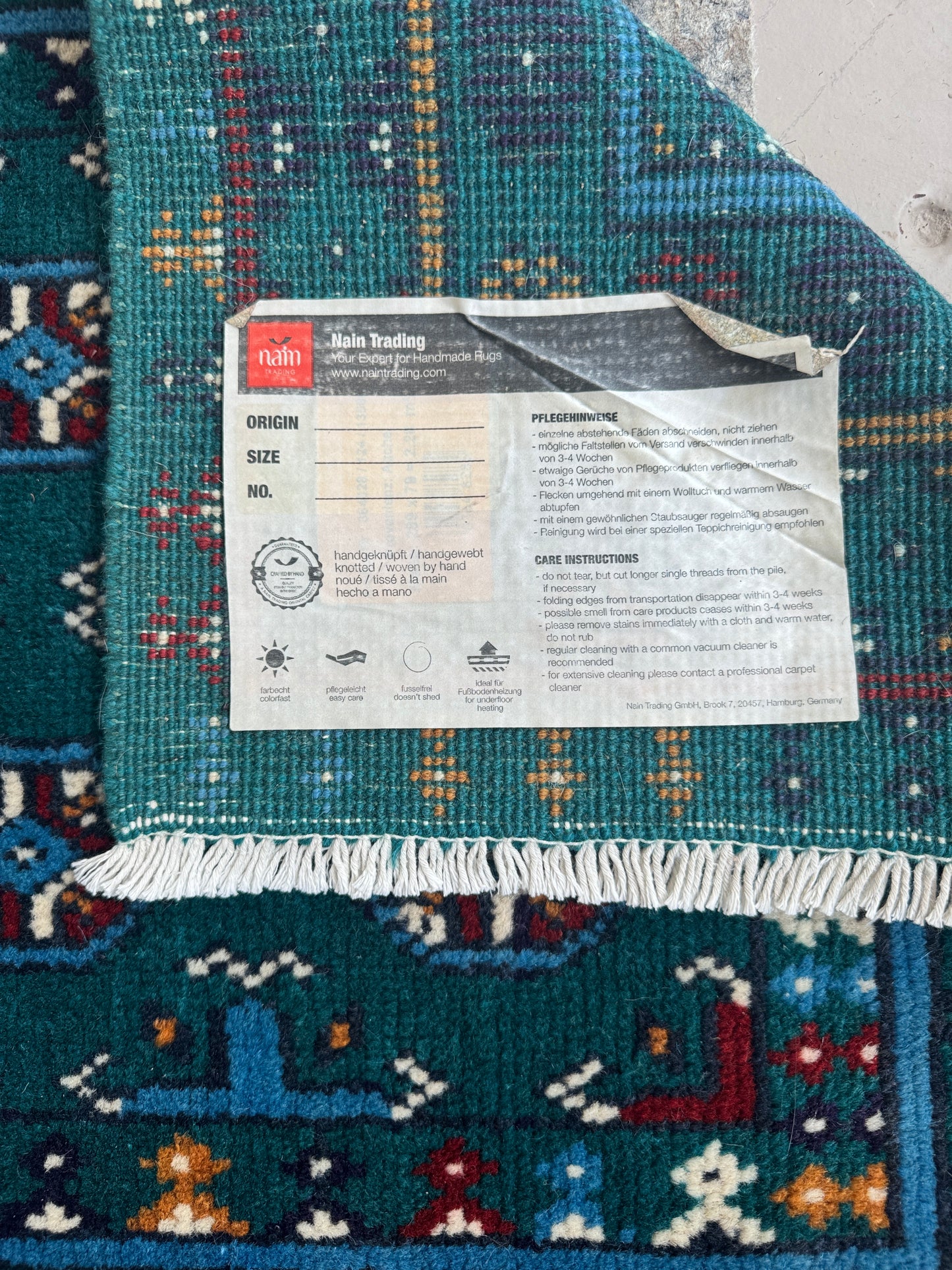 Hand Knotted Afghan Wool Rug Runner