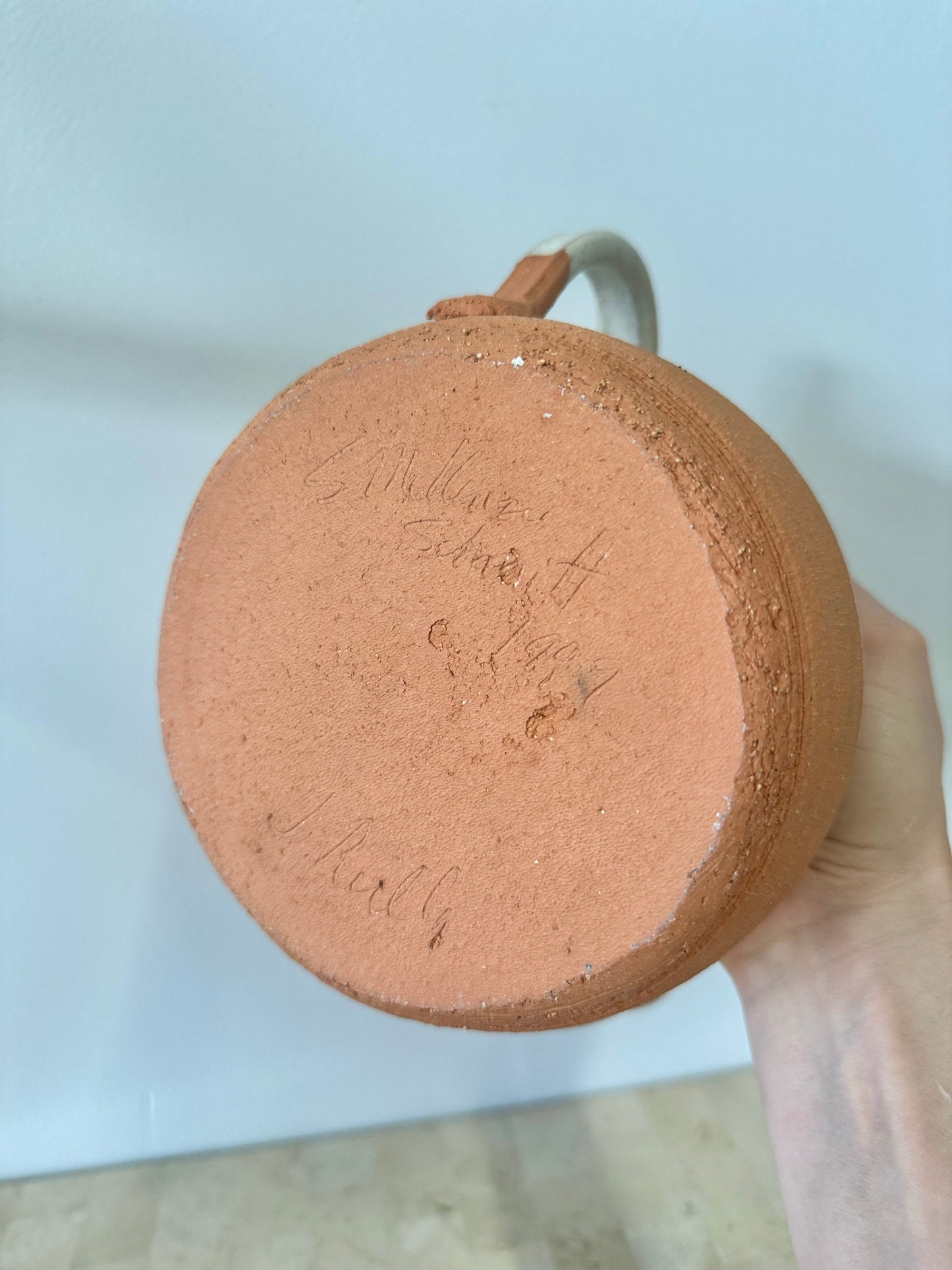 Vintage 1999 Studio Pottery Teapot with Applied Rose Lid