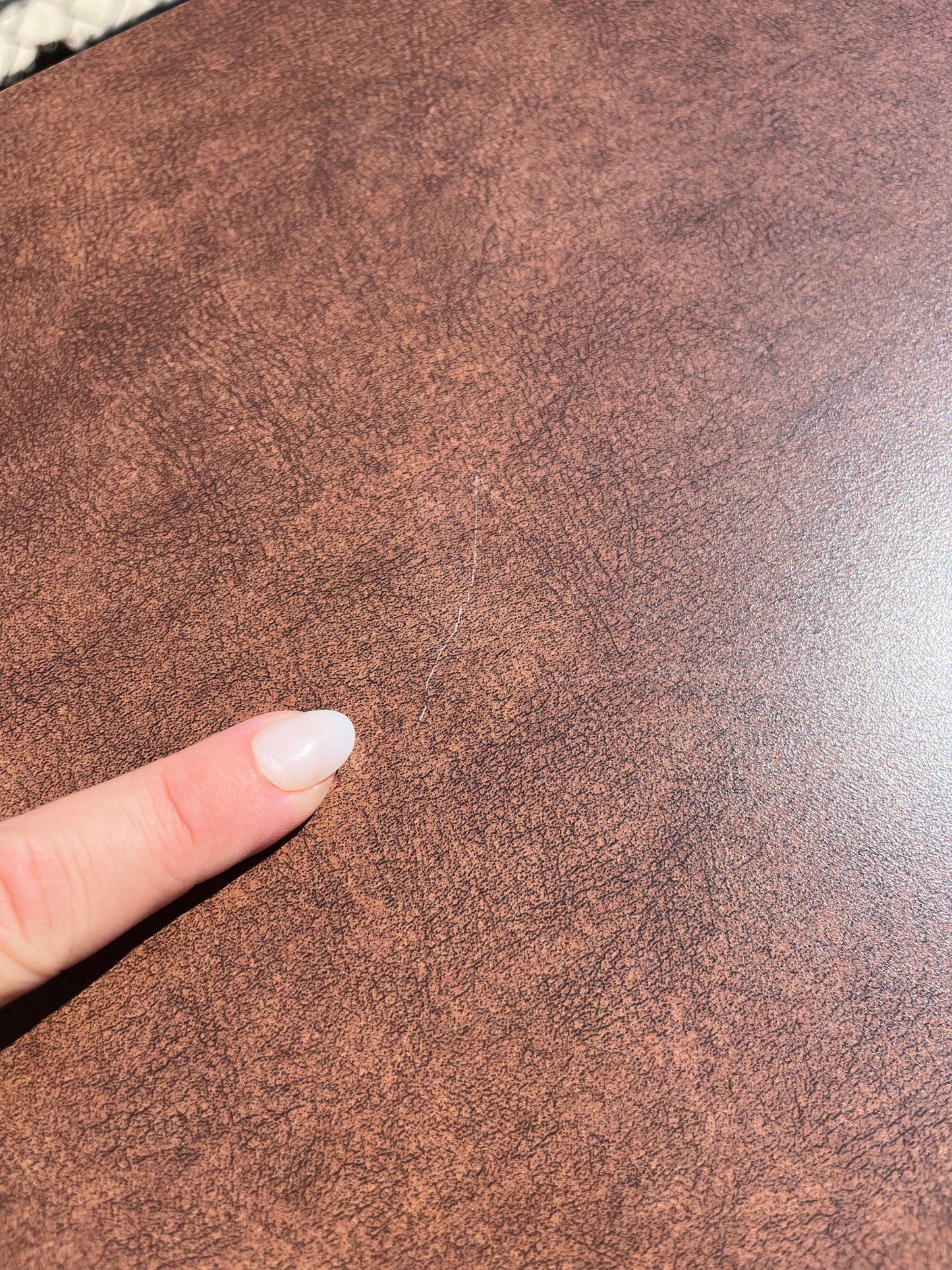 Postmodern Chocolate Brown Textured Laminate Dining Table