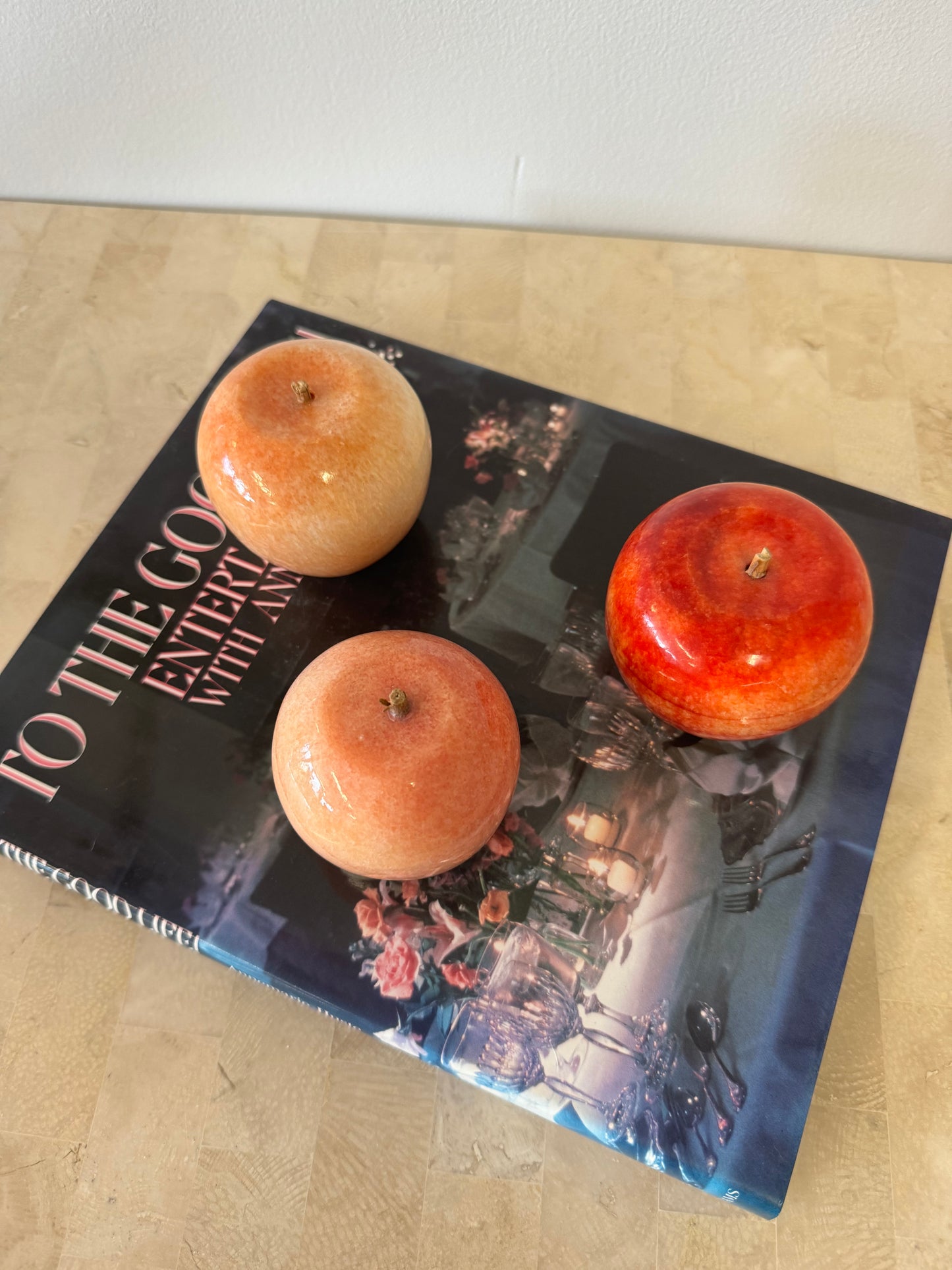 Vintage Alabaster Apples
