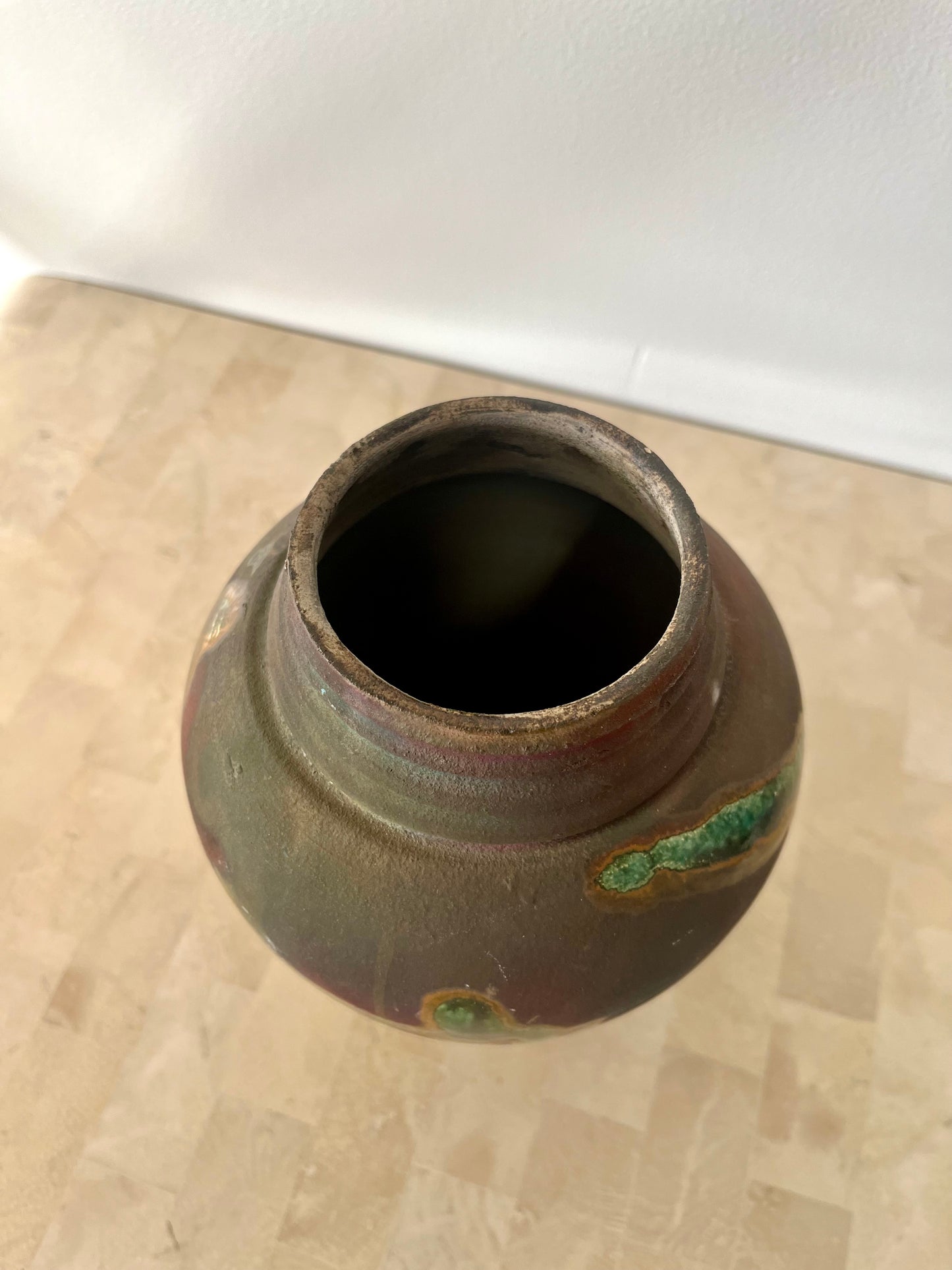 Vintage 1999 Studio Pottery Raku Vase