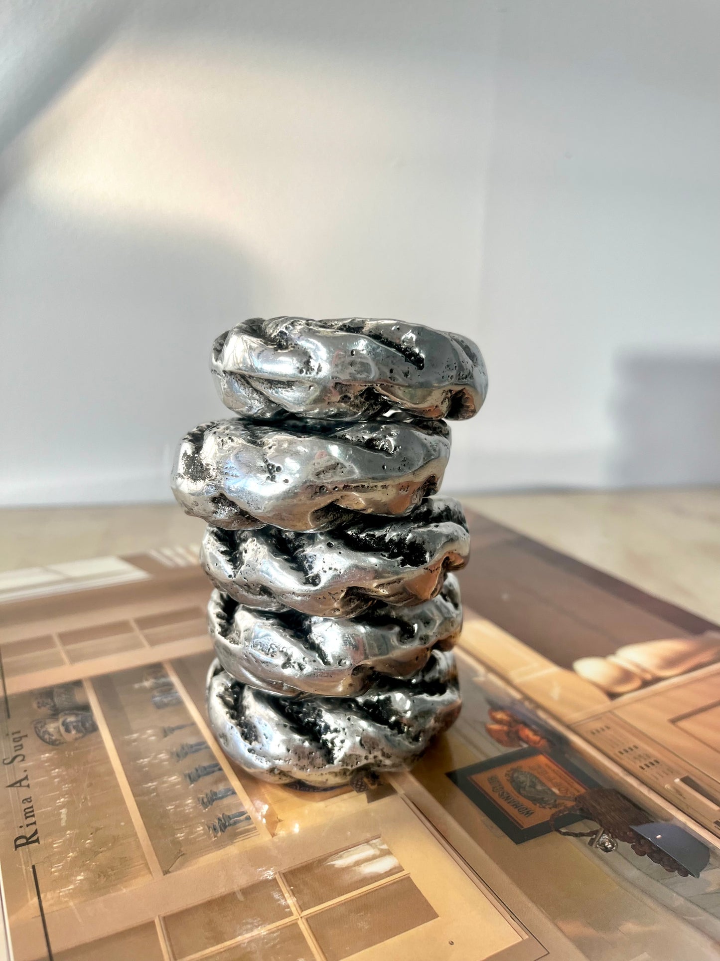 Vintage Twisted Rope Metal Napkin Rings