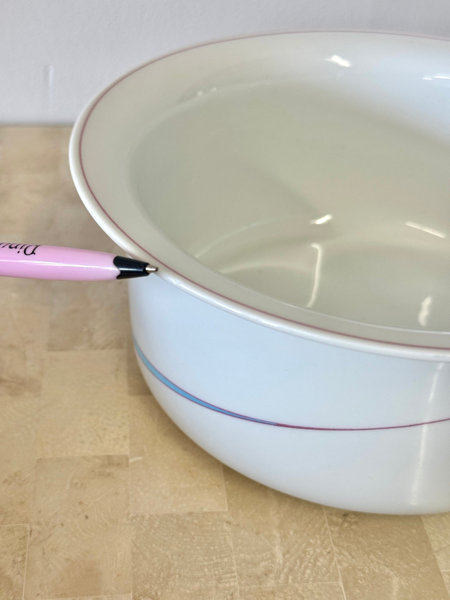 Vintage 1980s Pastel Rimmed Porcelain Arzberg “Orion” Tableware Set