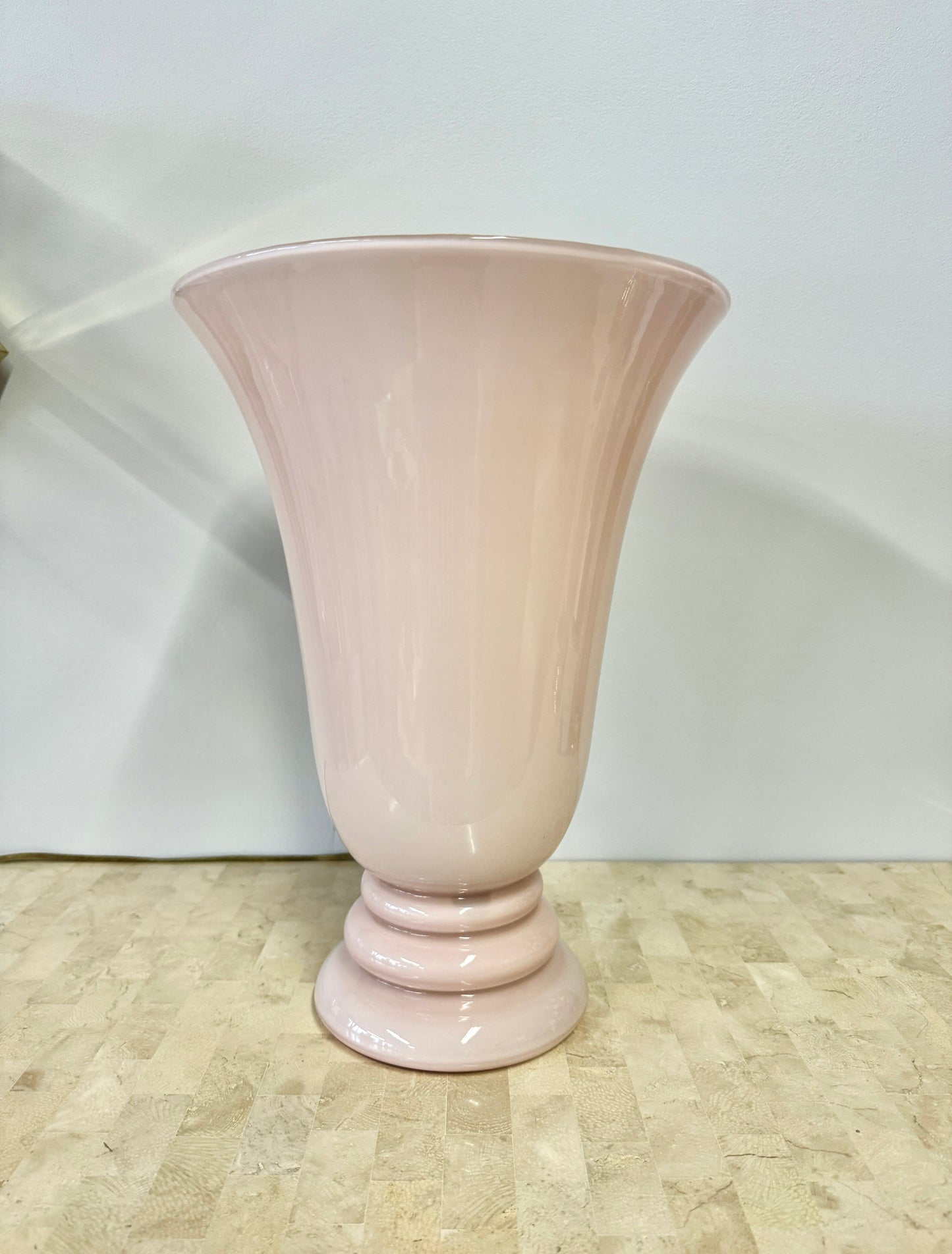 Vintage CVV Vianne French Pink Cased Glass Lamp