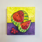Vintage “Watermelon + Cherries” Oil on Canvas