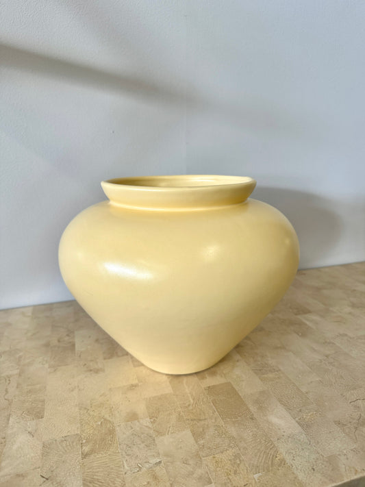 Vintage 1990s Butter Yellow Haeger Ceramic Vase