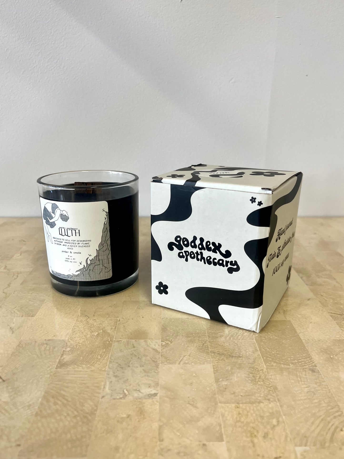Goddex Lilith Amber & Smoke Soy Candle