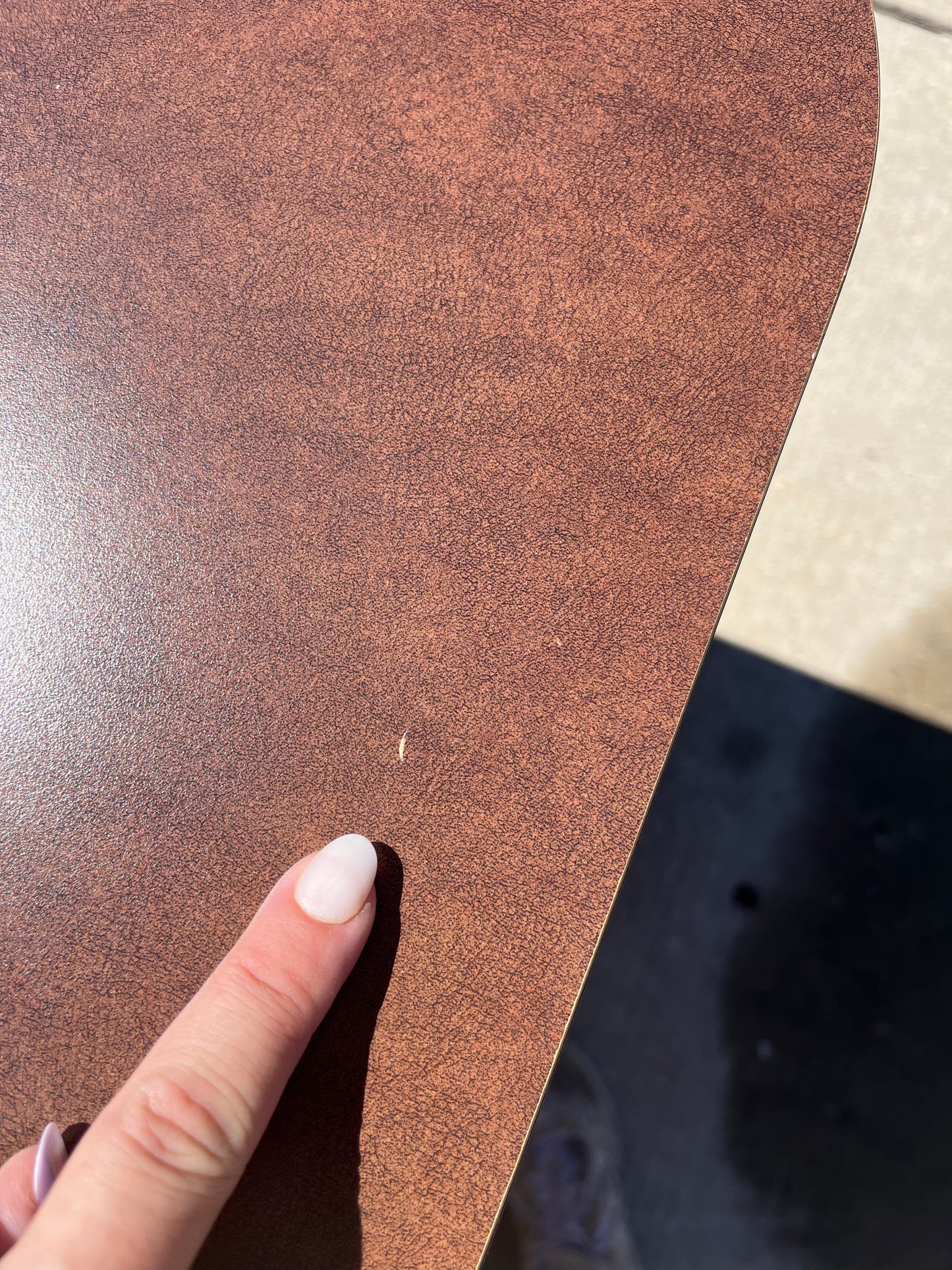 Postmodern Chocolate Brown Textured Laminate Dining Table