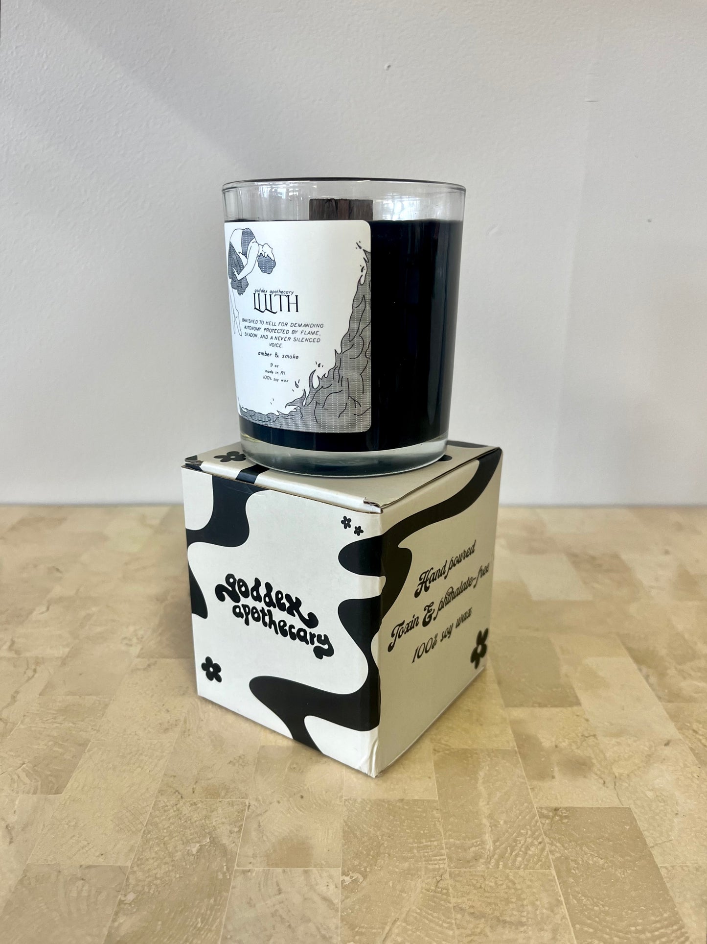 Goddex Lilith Amber & Smoke Soy Candle