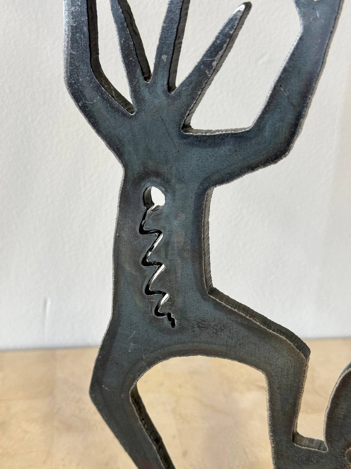 Vintage 1996 Ivan McLean Cut Steel Dancing Figures Candelabra