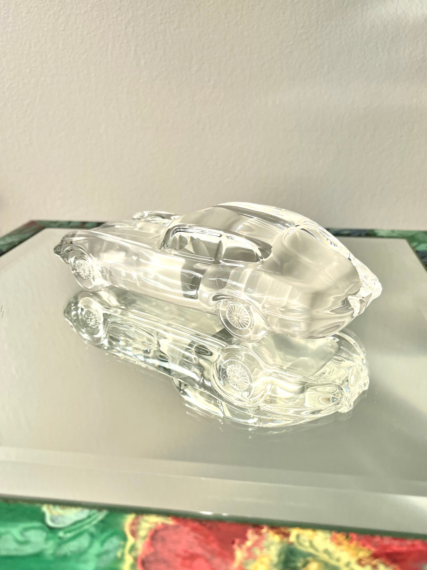 Vintage Hofbauer Crystal Jaguar E-Type Paperweight