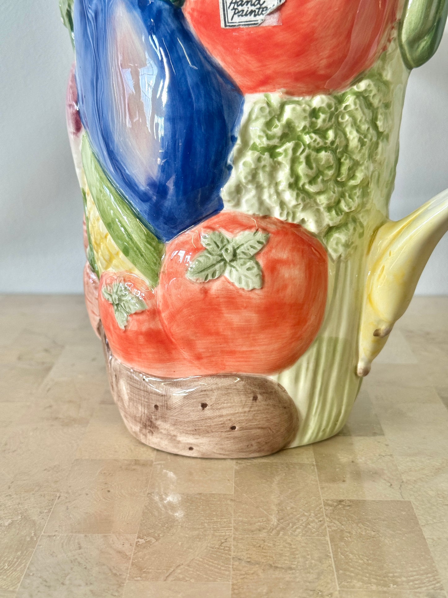 Vintage 1986 Fitz & Floyd Vegetable Garden Pitcher