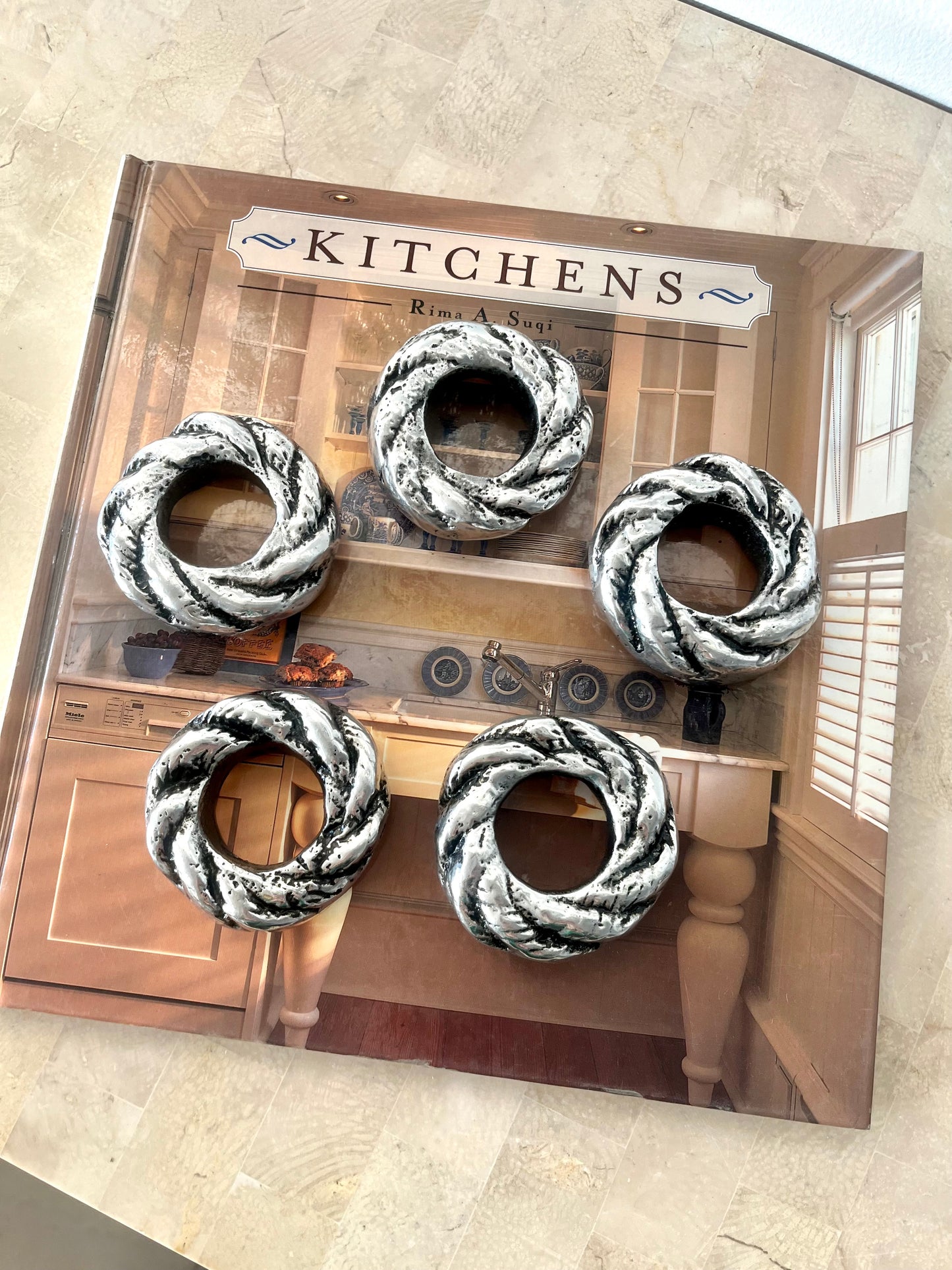 Vintage Twisted Rope Metal Napkin Rings