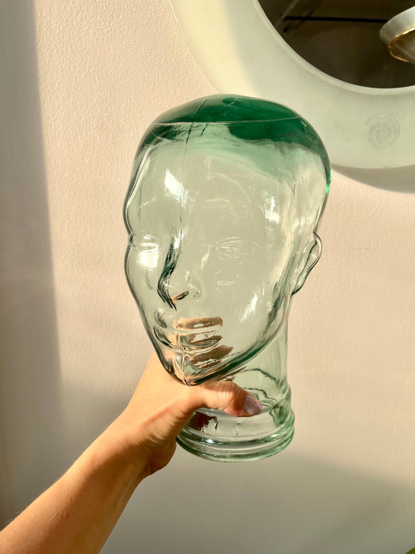 Vintage Glass Mannequin Heads - two available