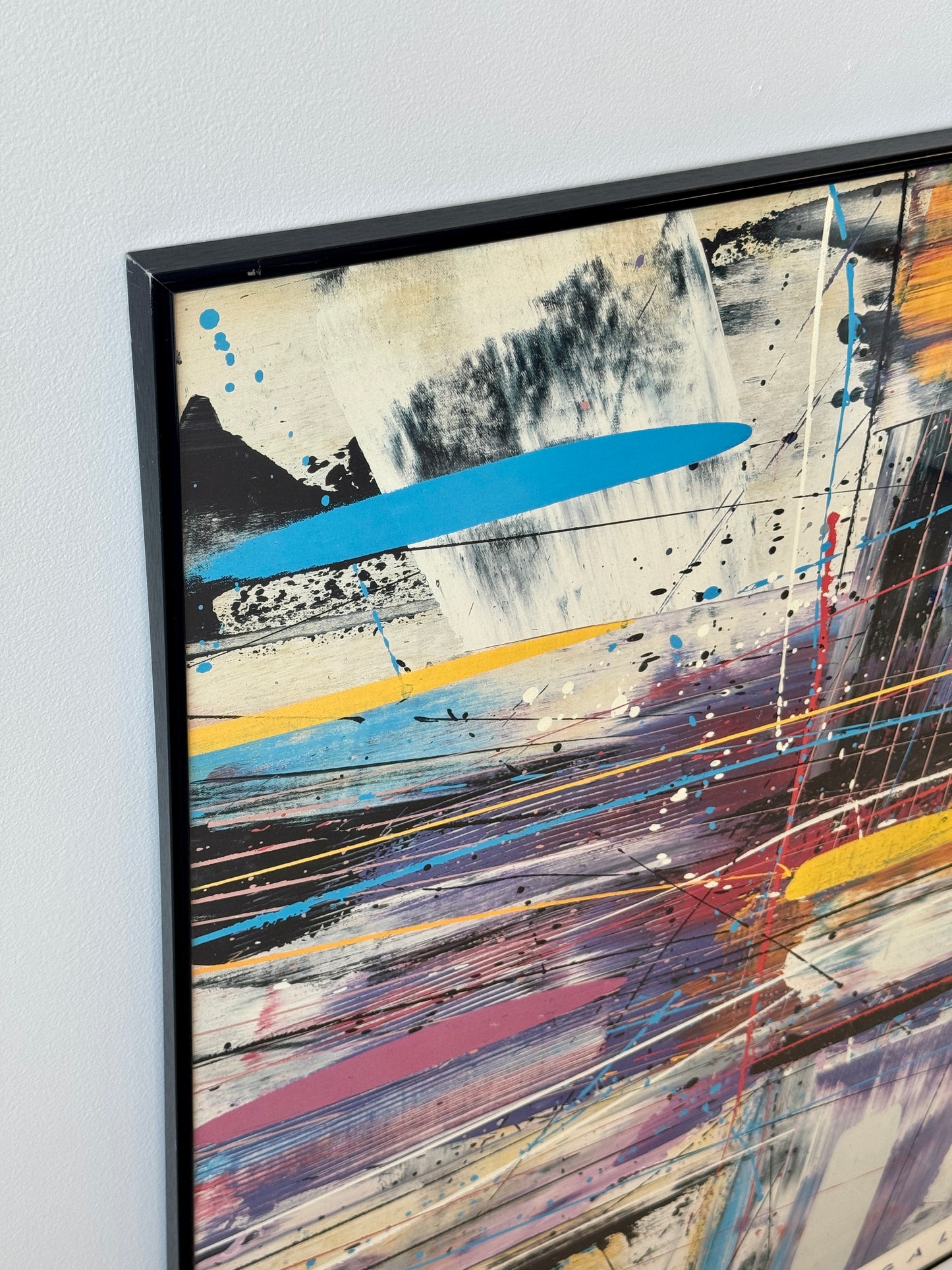 Vintage Southern Exhibition Drip Art Poster Print, Billy Hork Gallery, Chicago 1989
