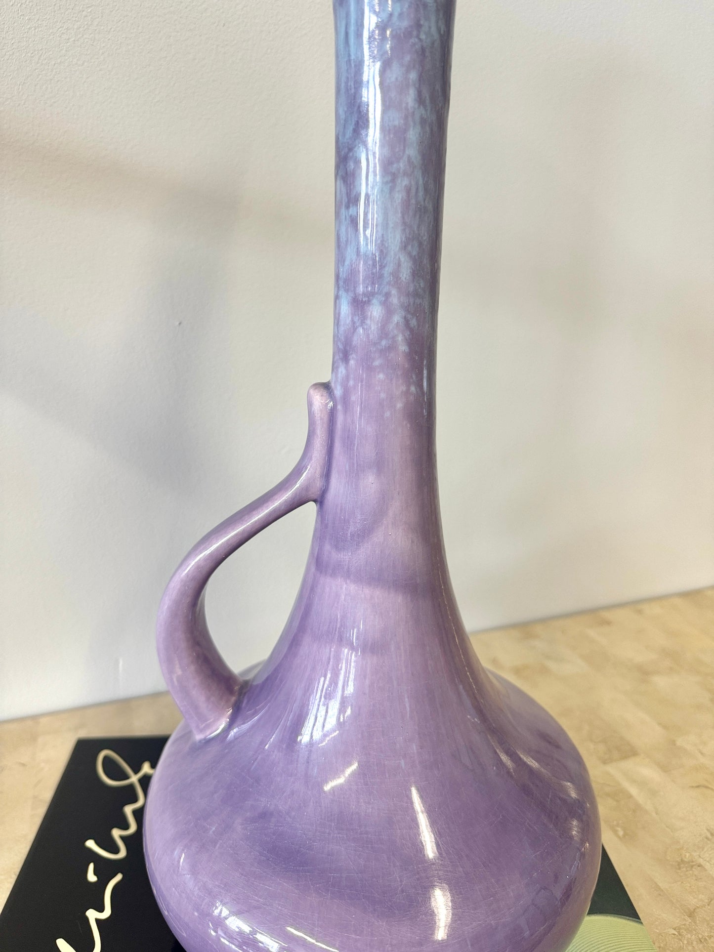 Vintage Mid Century Royal Haeger Purple Lava Glaze Jug Vase