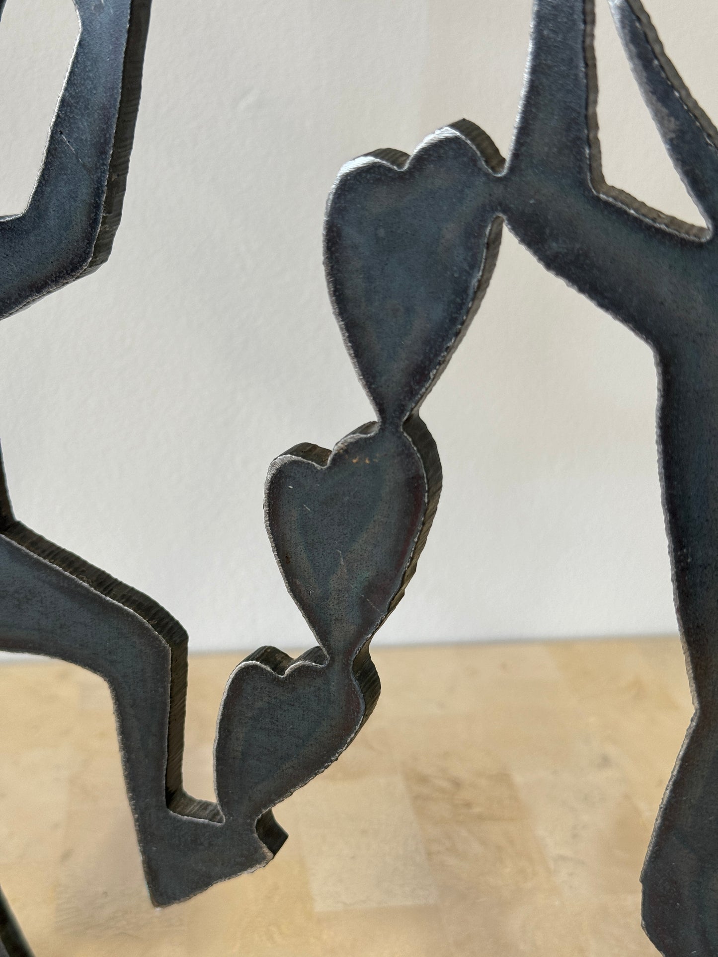Vintage 1996 Ivan McLean Cut Steel Dancing Figures Candelabra