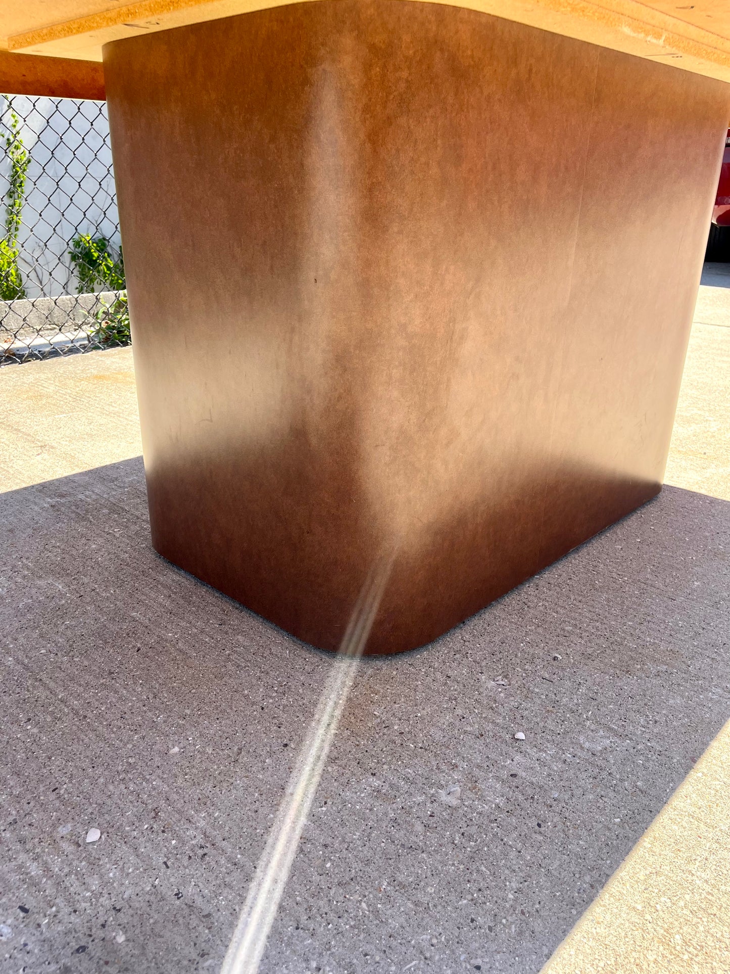 Postmodern Chocolate Brown Textured Laminate Dining Table