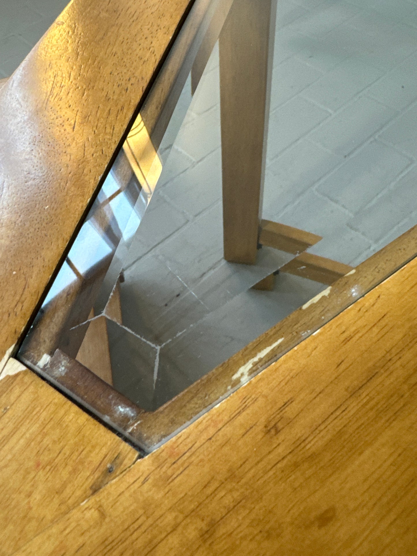 Vintage Triangular Tri-Level Swiveling End Tables