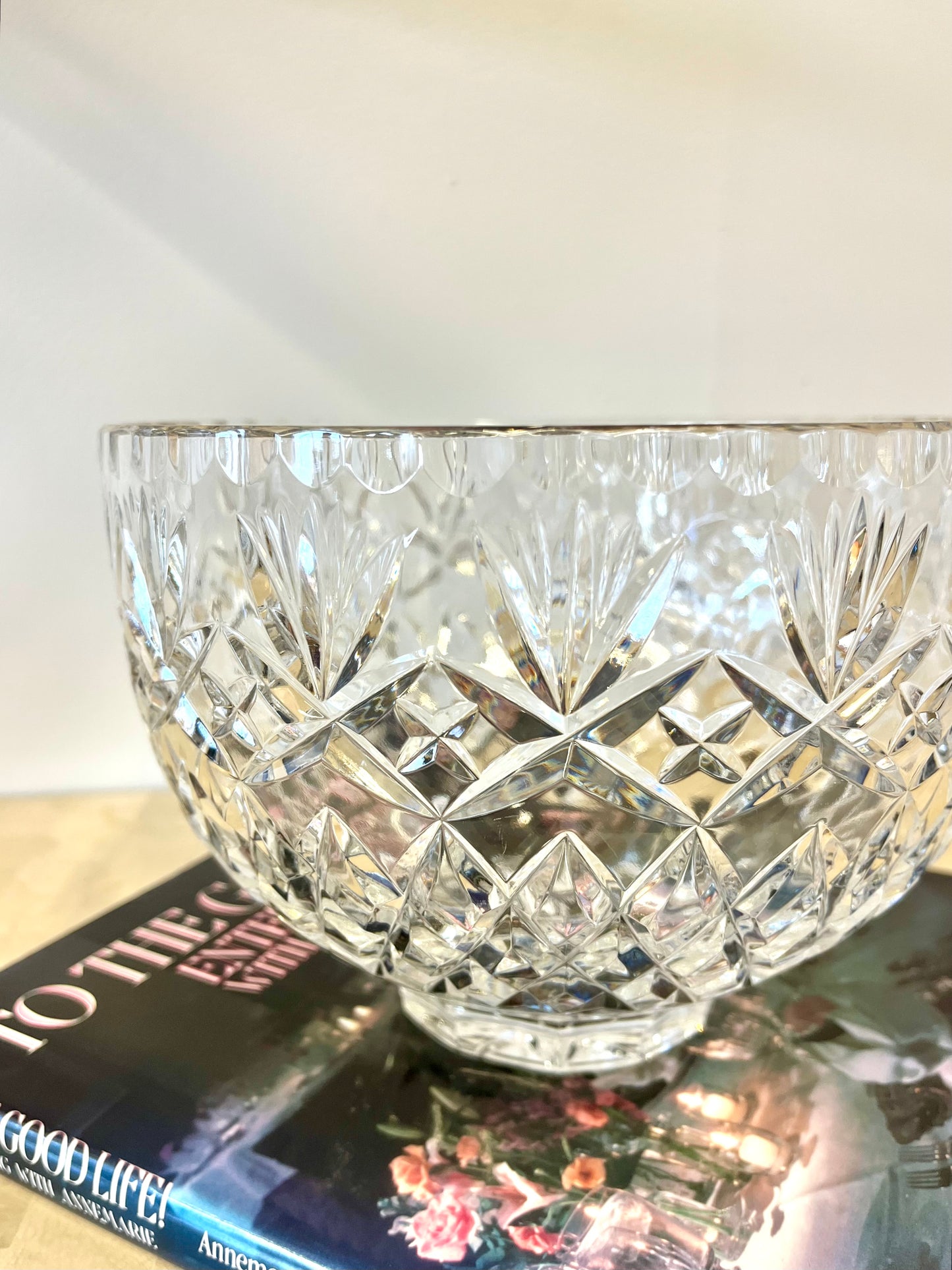Large Vintage Cut Crystal Bowl