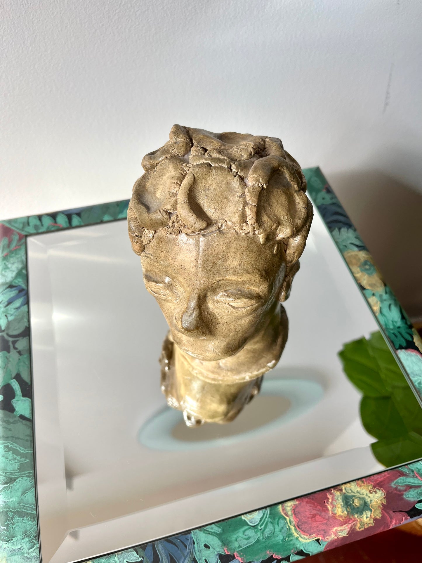 Vintage Artist Signed Studio Pottery Bust