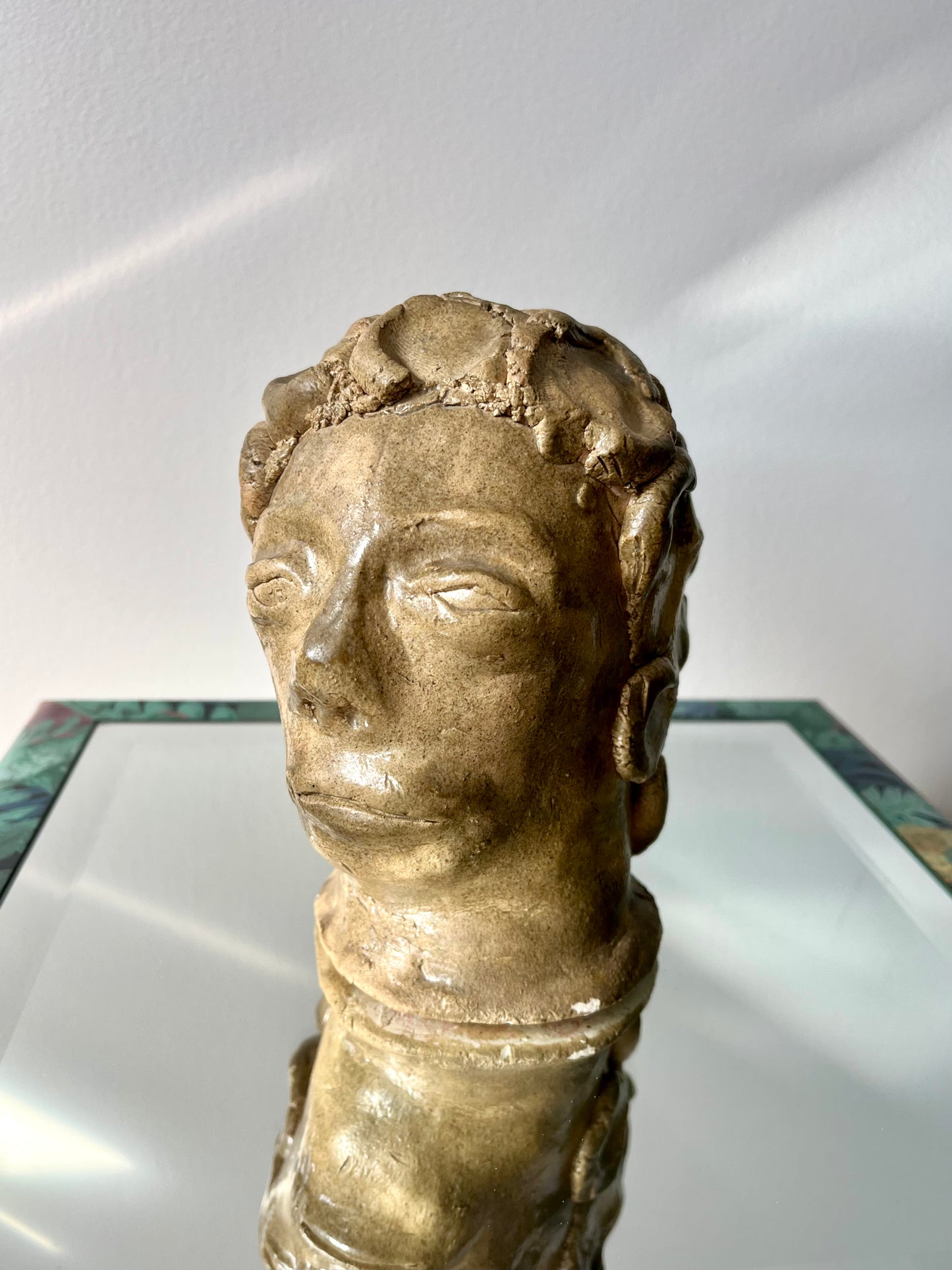 Vintage Artist Signed Studio Pottery Bust