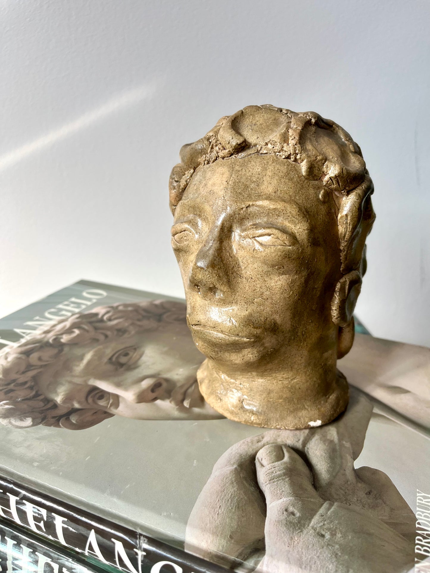 Vintage Artist Signed Studio Pottery Bust