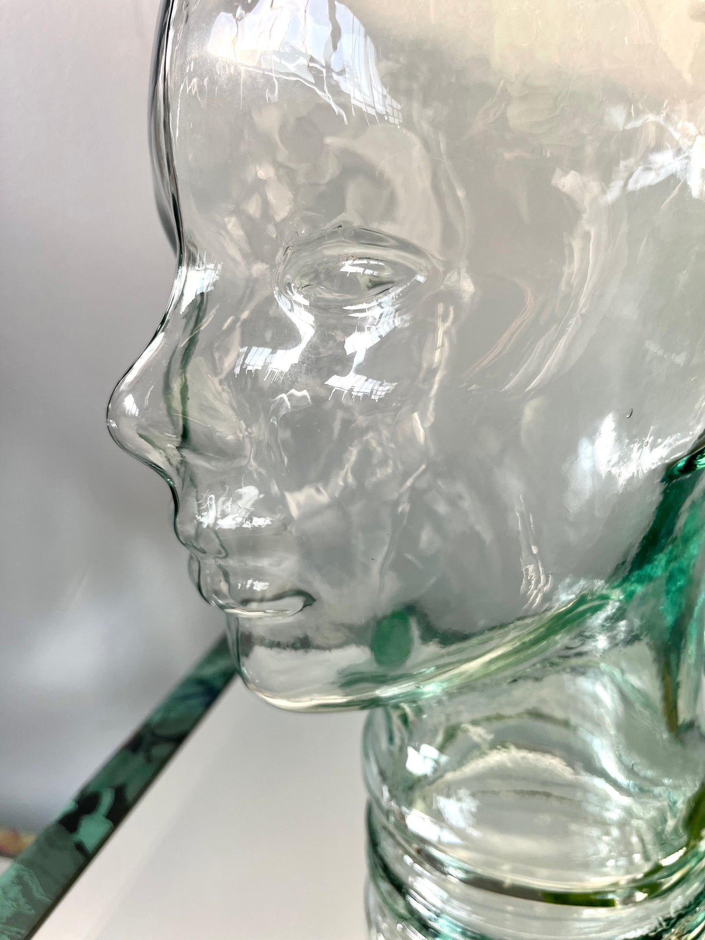Vintage Glass Mannequin Heads - two available