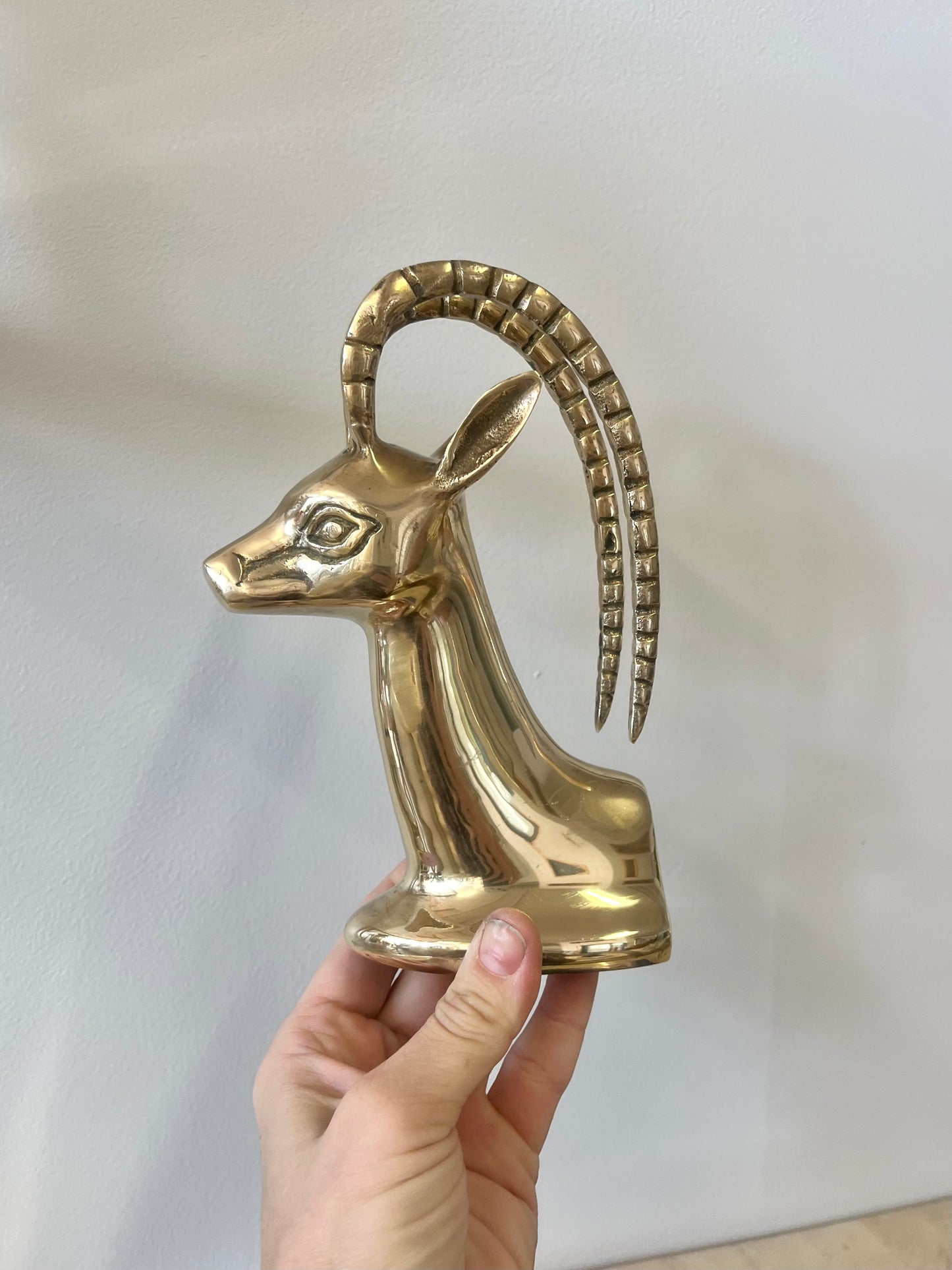 Vintage Brass Gazelle Bookend