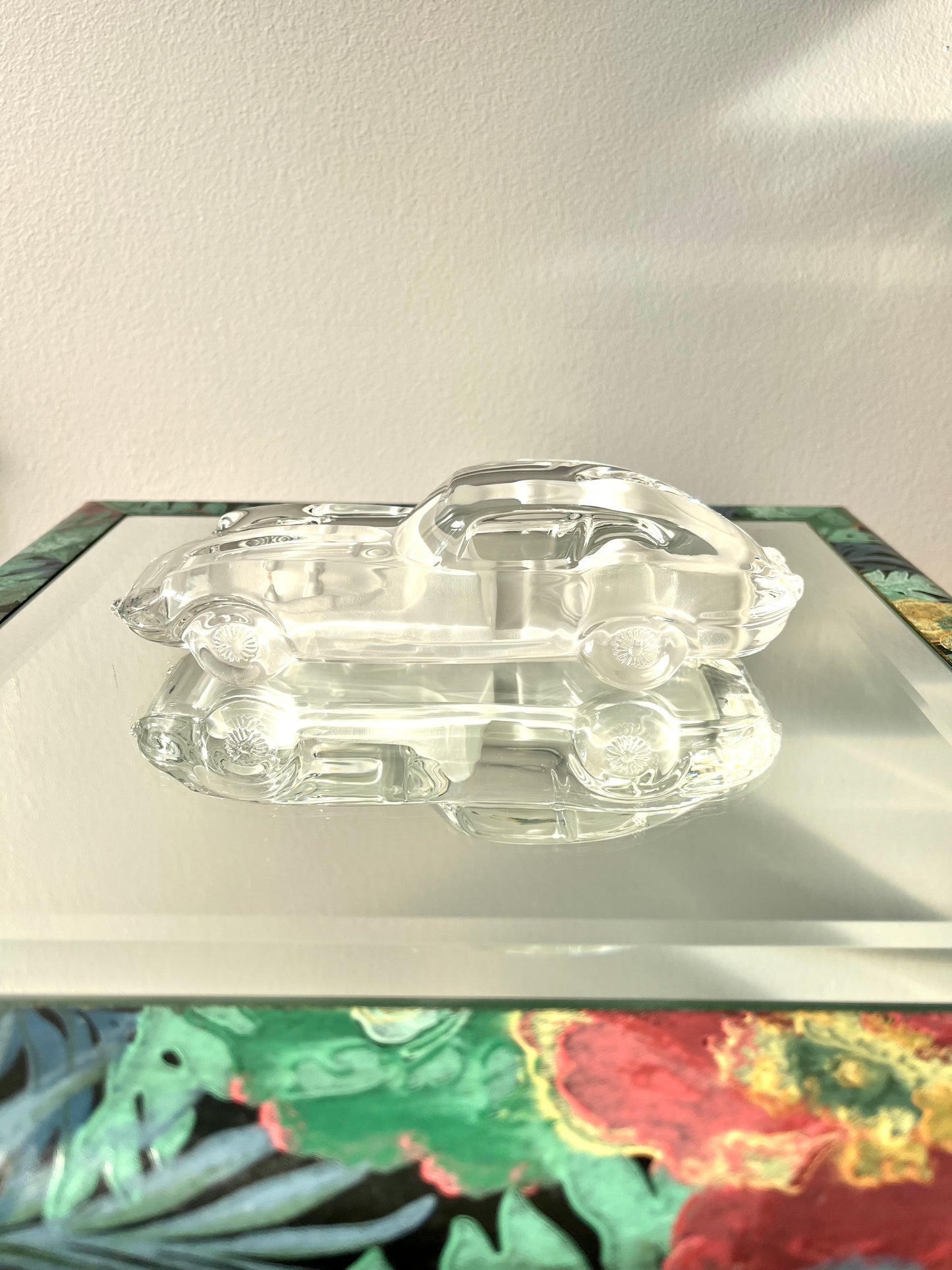 Vintage Hofbauer Crystal Jaguar E-Type Paperweight