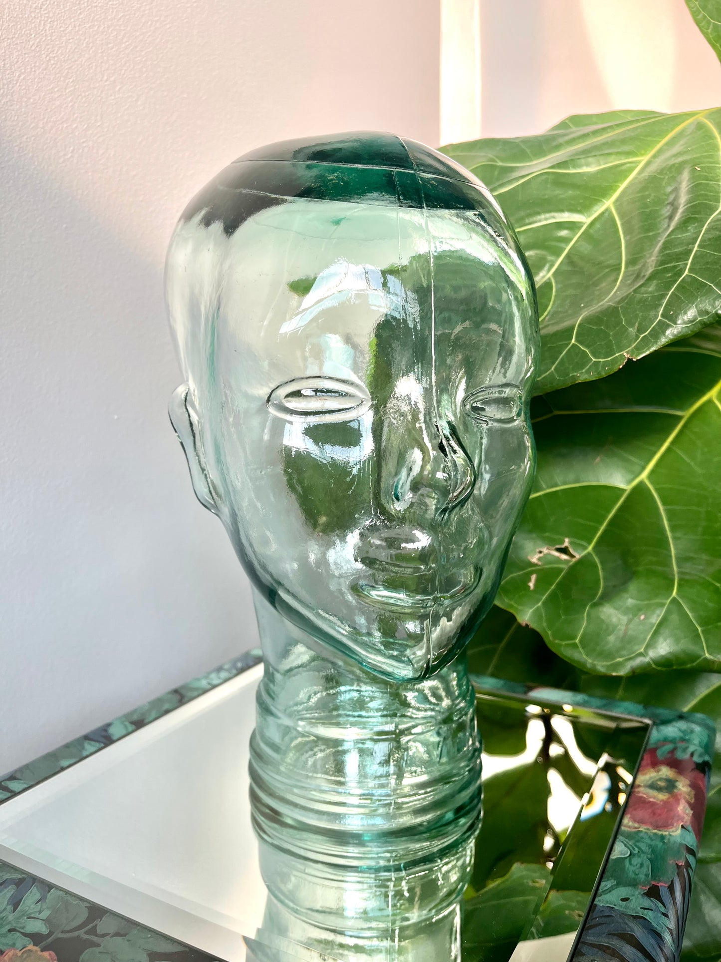 Vintage Glass Mannequin Heads - two available