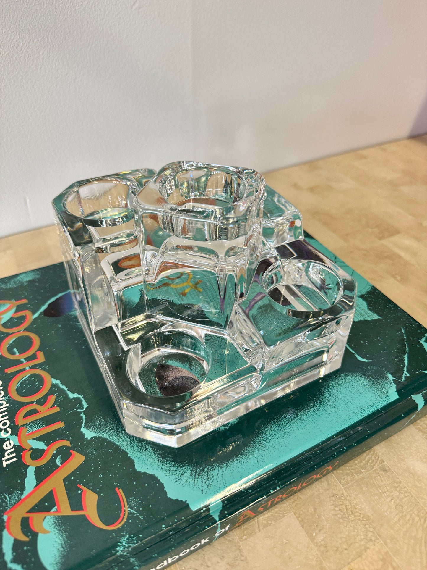 Vintage Crystal Castle Five Tier Votive Holder