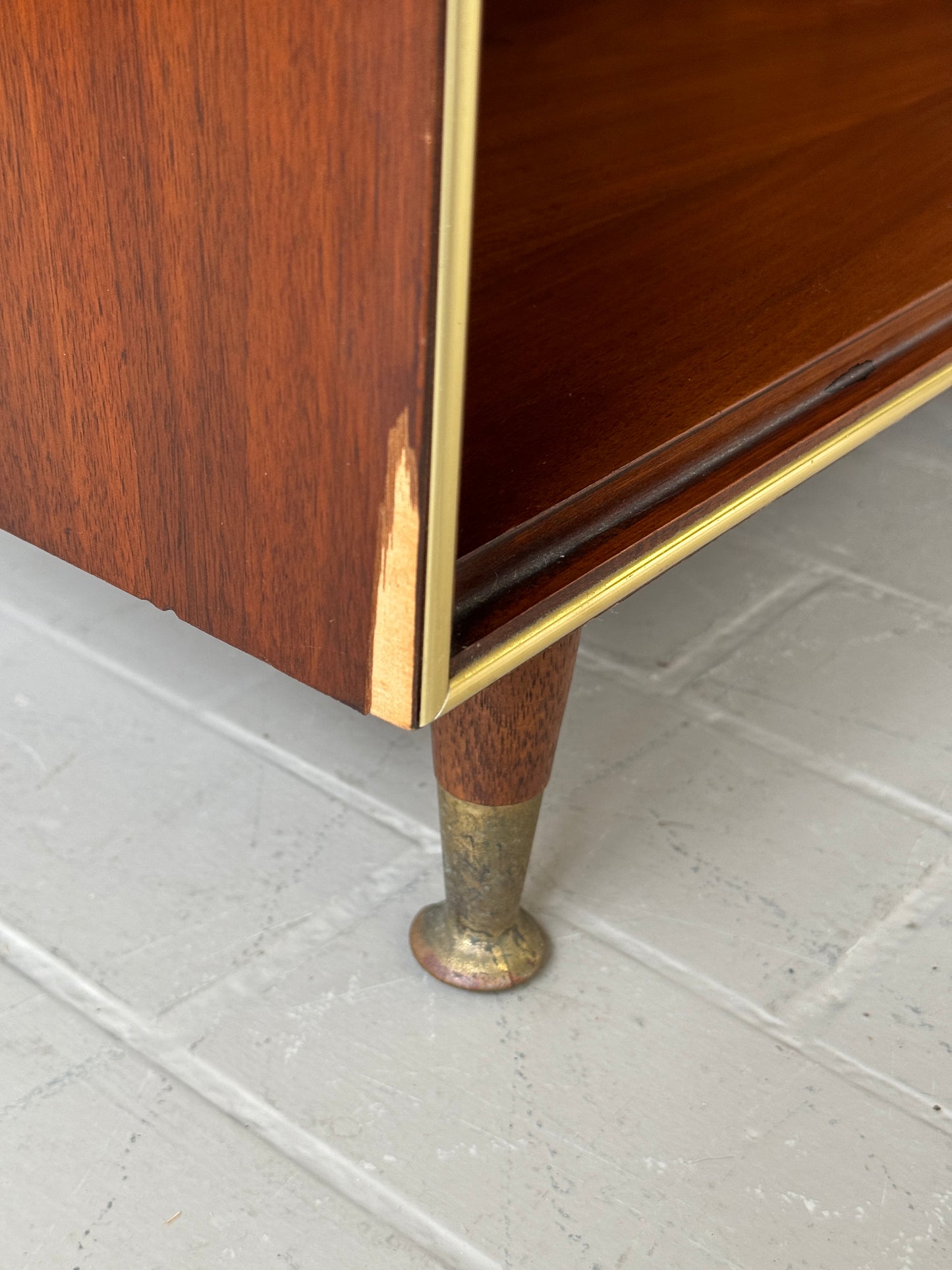 Pair MCM RWay Walnut Nightstands