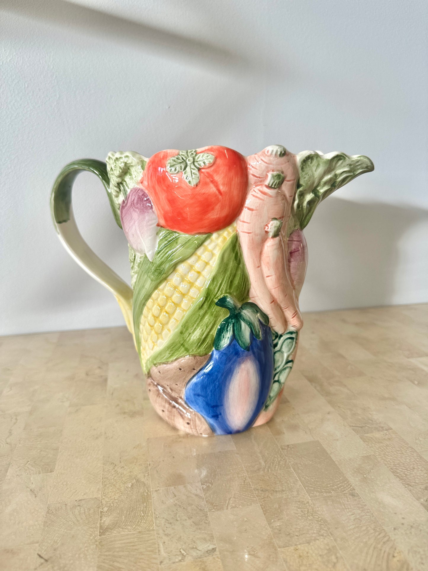 Vintage 1986 Fitz & Floyd Vegetable Garden Pitcher