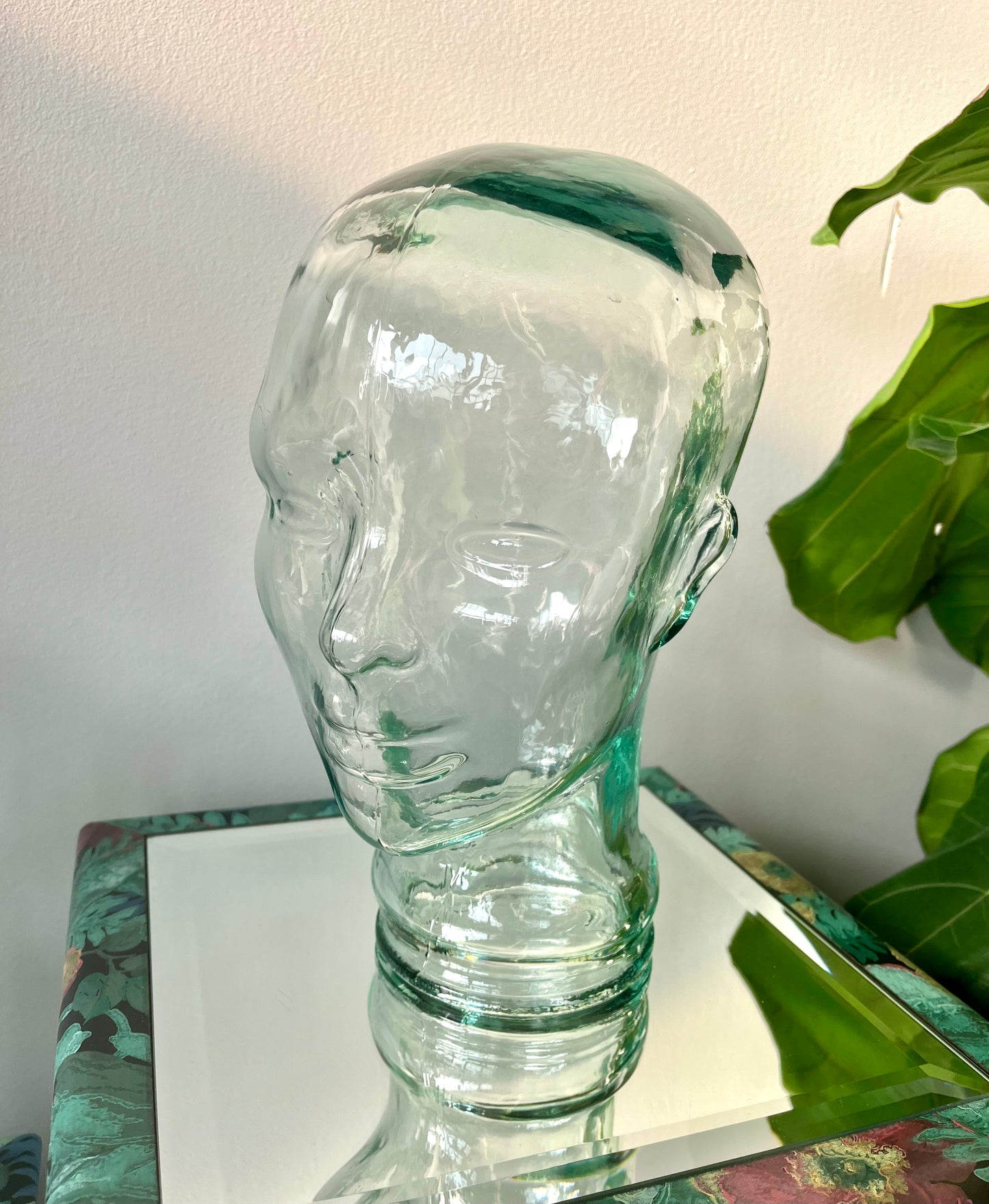 Vintage Glass Mannequin Heads - two available