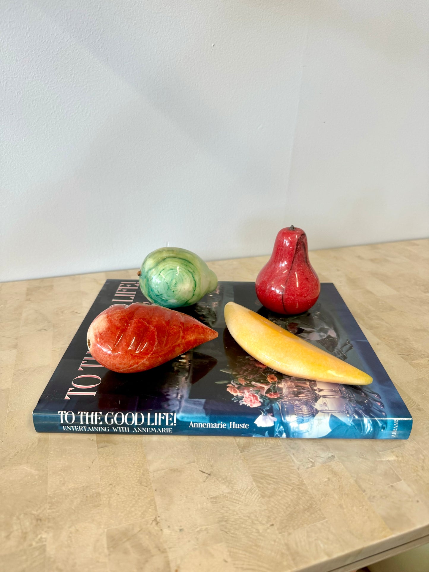 Vintage Alabaster and Marble Fruit